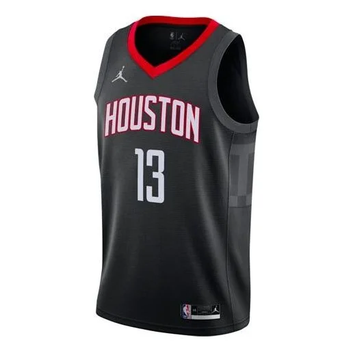 Air Jordan NBA SW Fan Edition 20-21 Season houston rockets LeBron James 13 Sports Basketball Jersey - 1