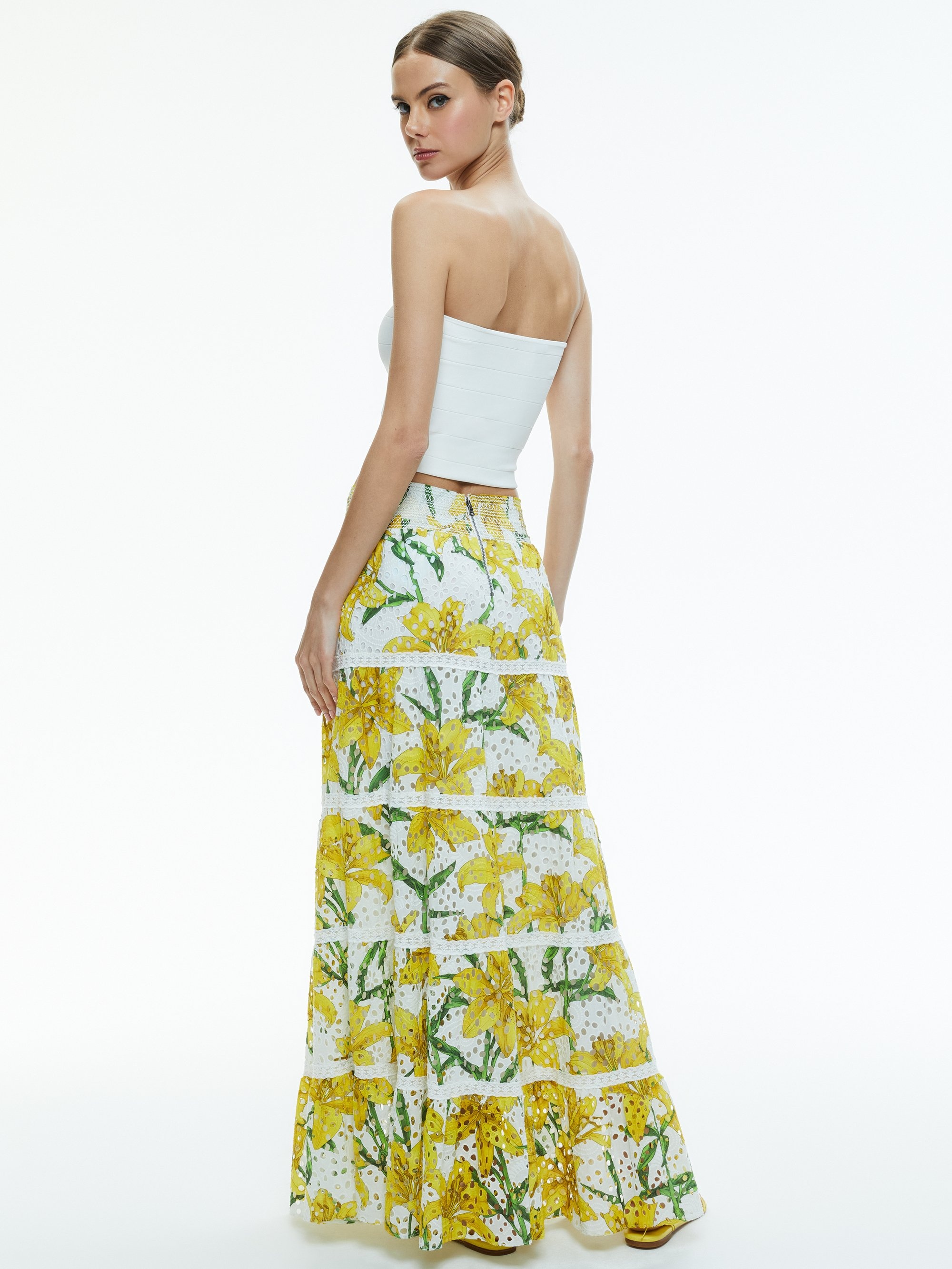 AISHA TIERED MAXI SKIRT - 5