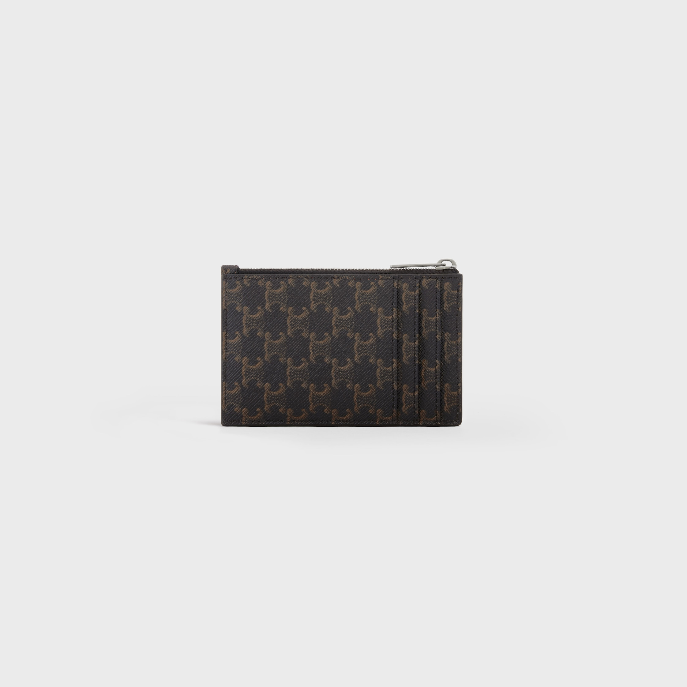 Zipped Card Holder in Triomphe Canvas and Lambskin - 3