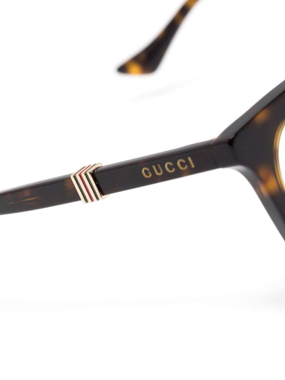 Web-stripe square-frame glasses - 3