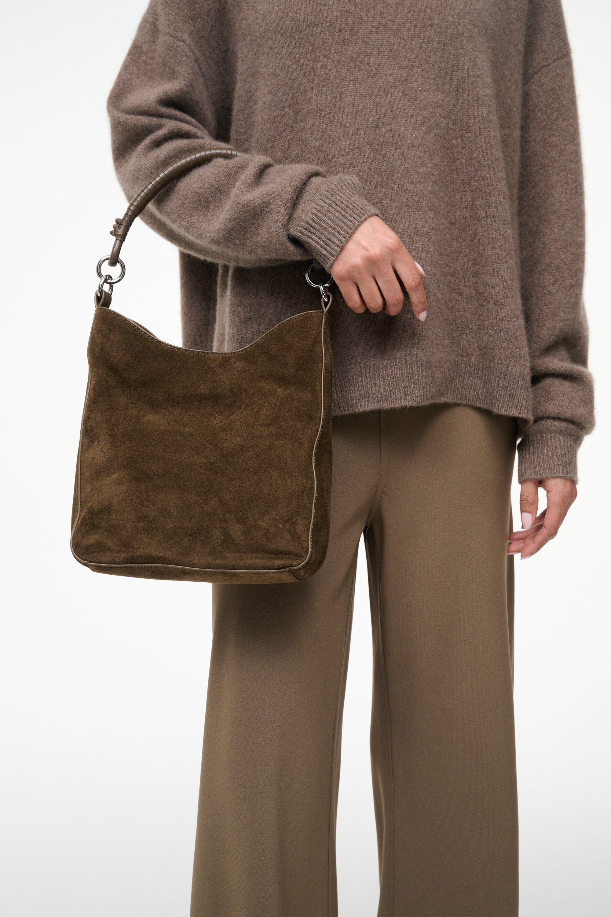 STAUD MEL SHOULDER BAG TRUFFLE SUEDE - 4