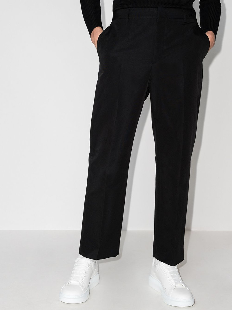 Valentino logo-embroidered tailored trousers outlook