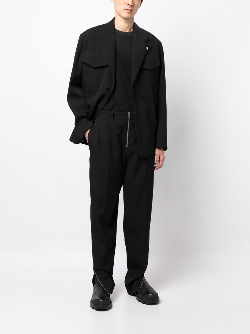 Jil Sander zip-fastening wool tapered trousers outlook