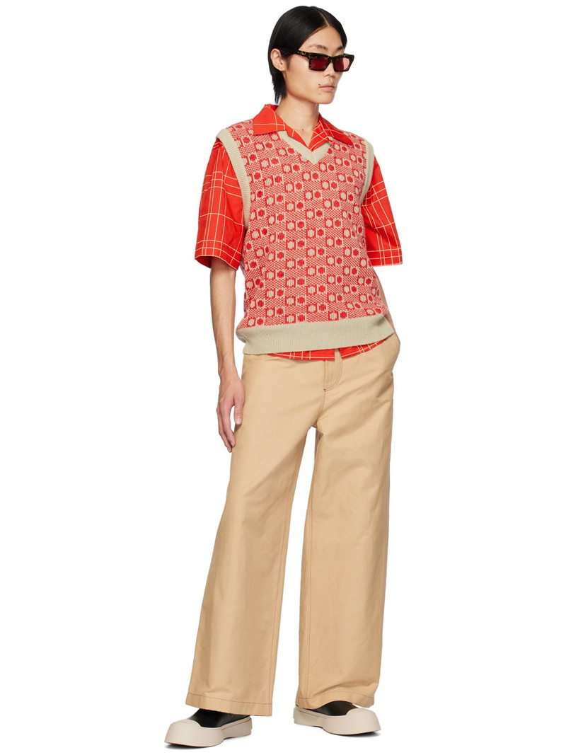 Marni Red Jacquard Vest outlook