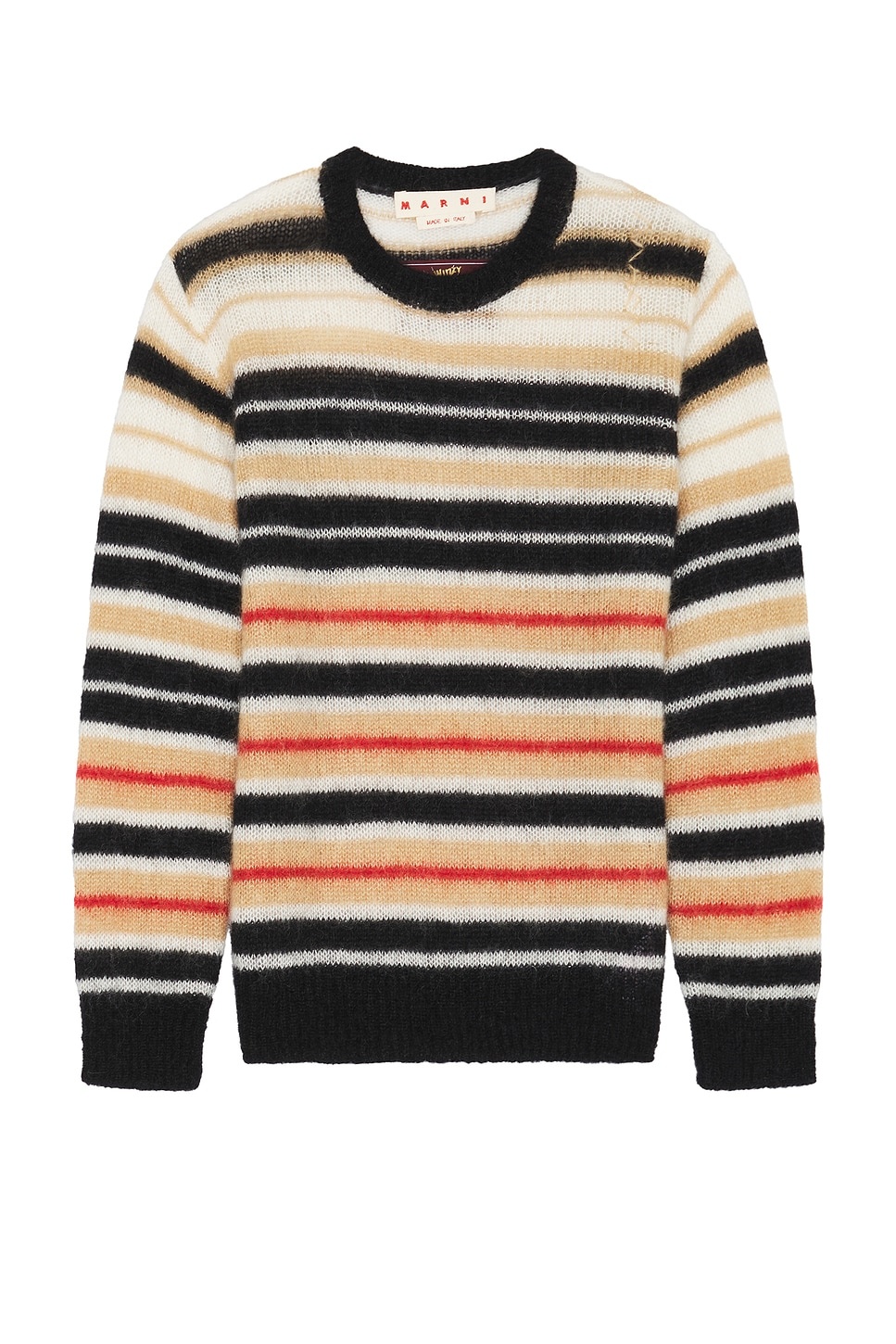 Round Neck Striped Sweater - 1