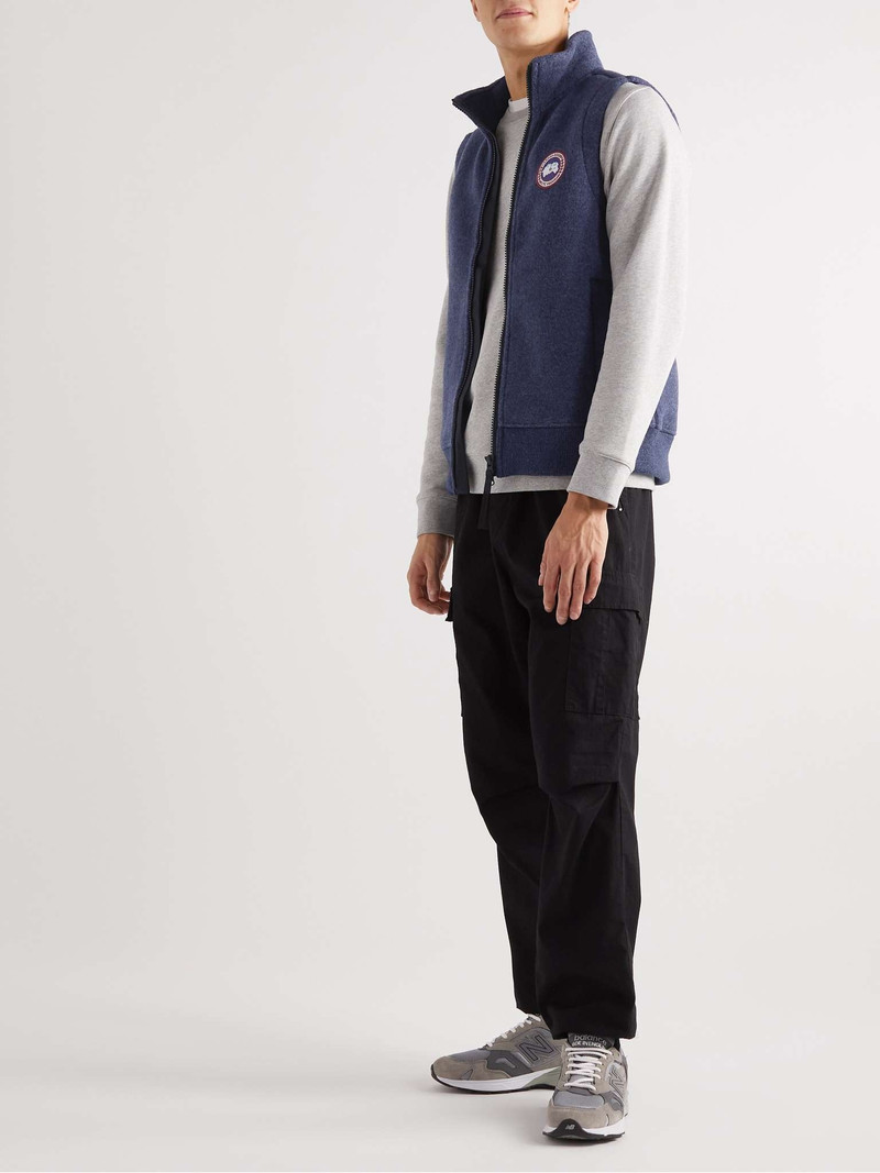 Canada Goose Mersey Logo-Appliquéd Wool-Blend Fleece Gilet outlook