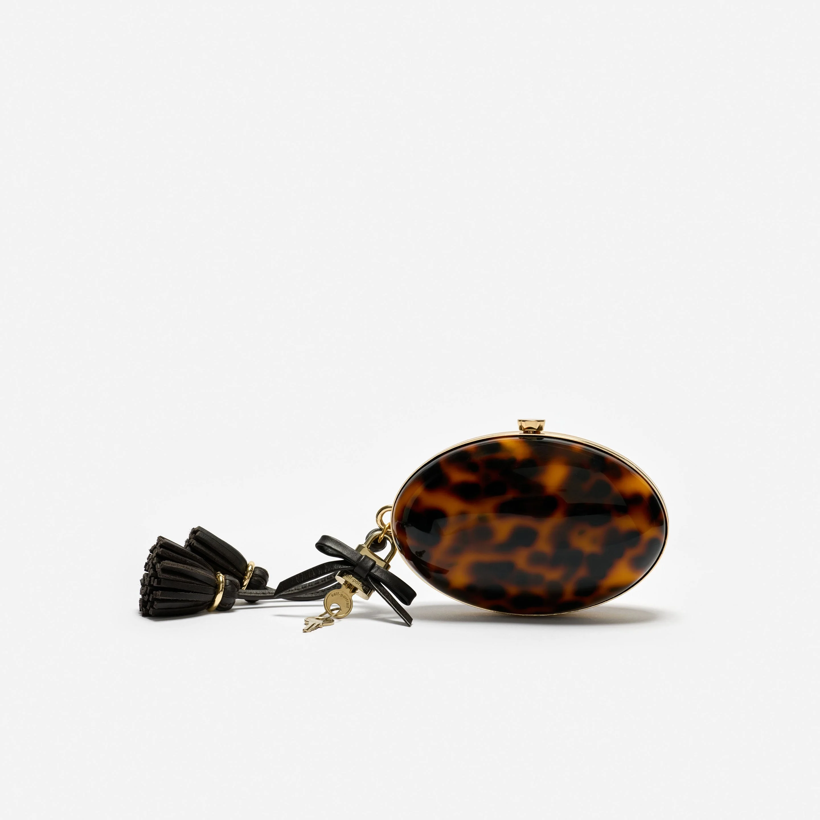 Brown Resin Oval Clutch - 1