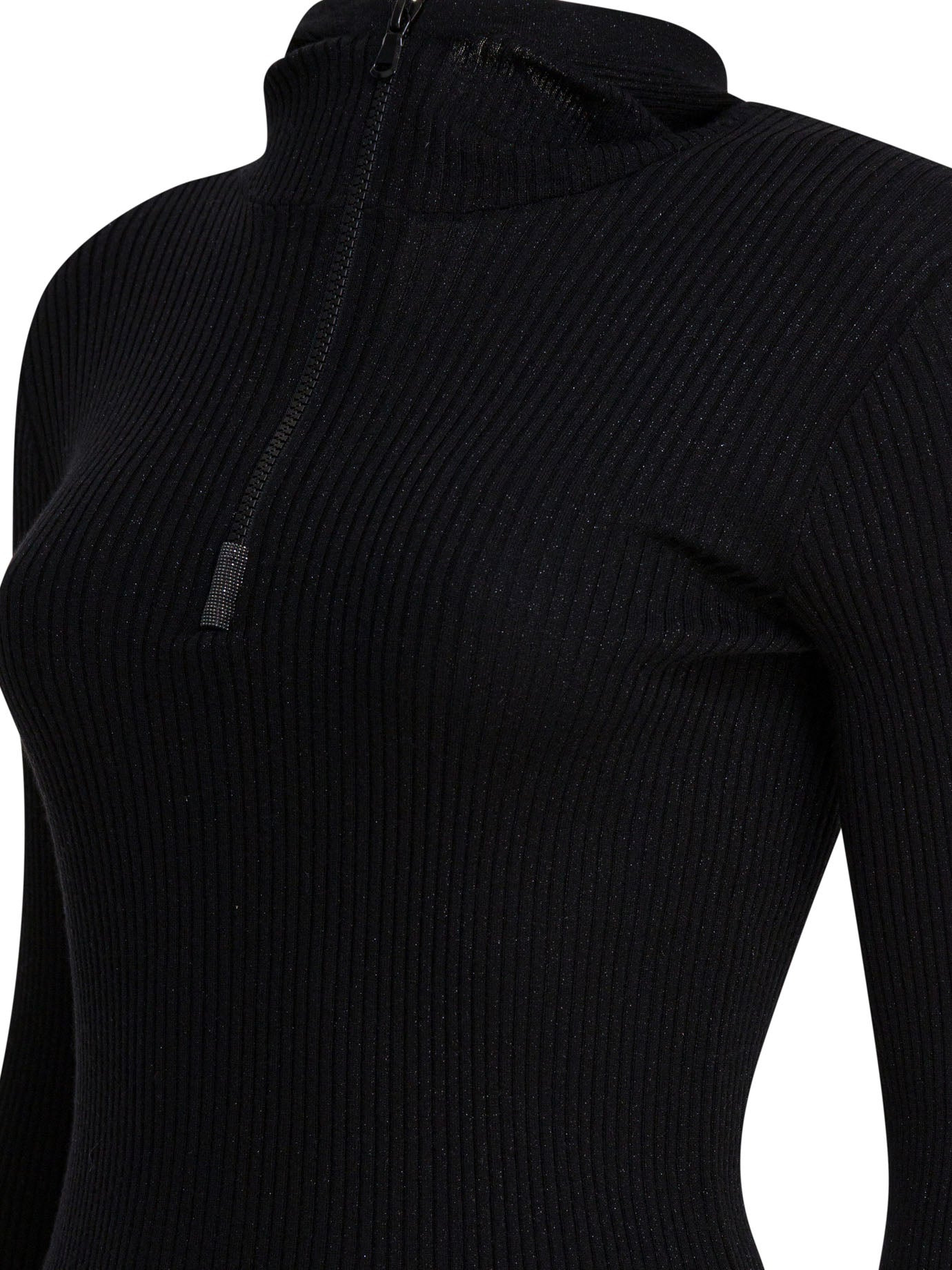 Brunello Cucinelli Sweater With Hood And Half Zipper - 4