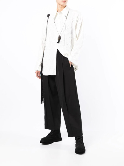 Yohji Yamamoto box-pleat wide-leg trousers outlook