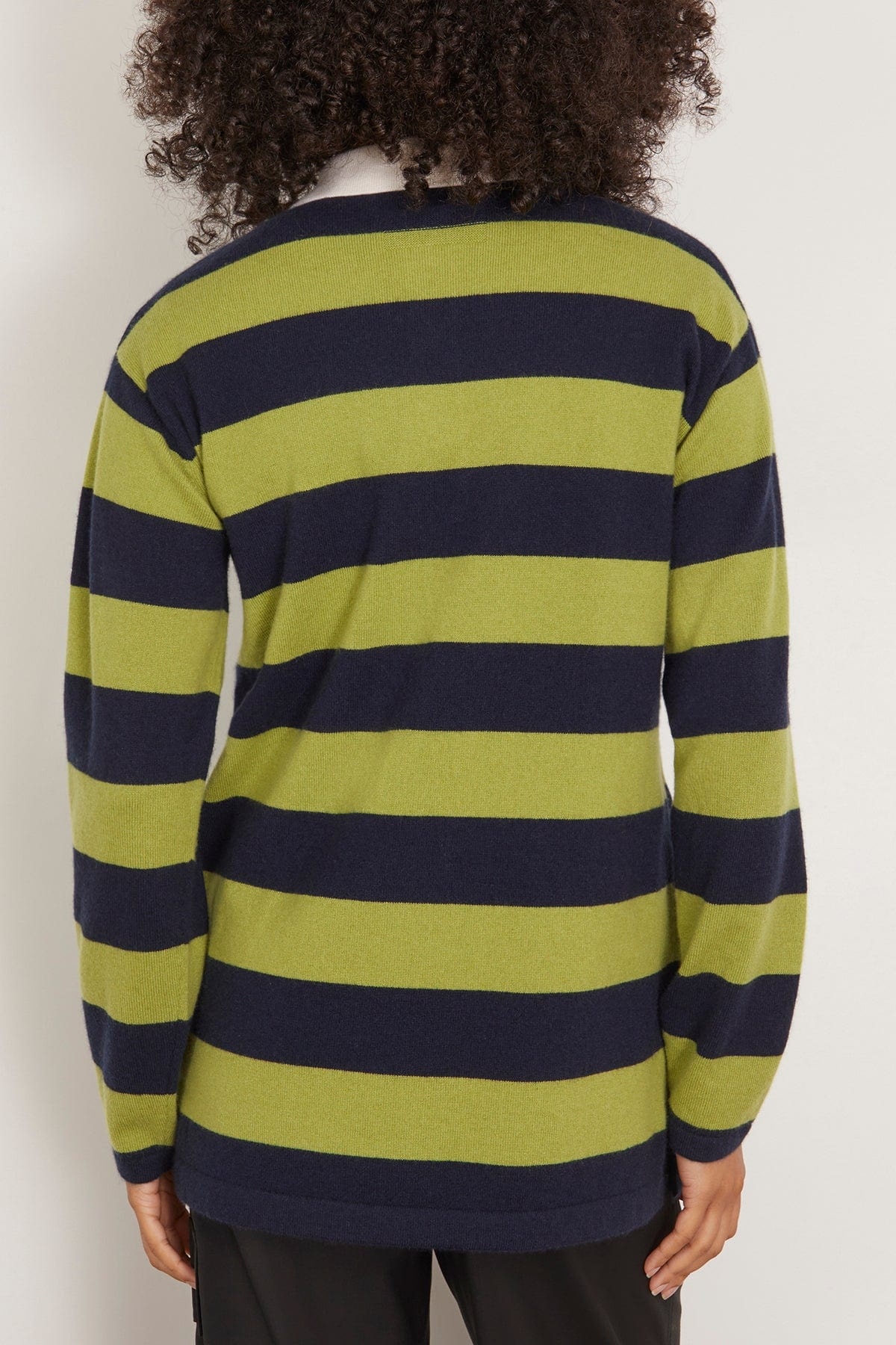 Rugby Sweater in Matcha/Midnight Stripe - 4