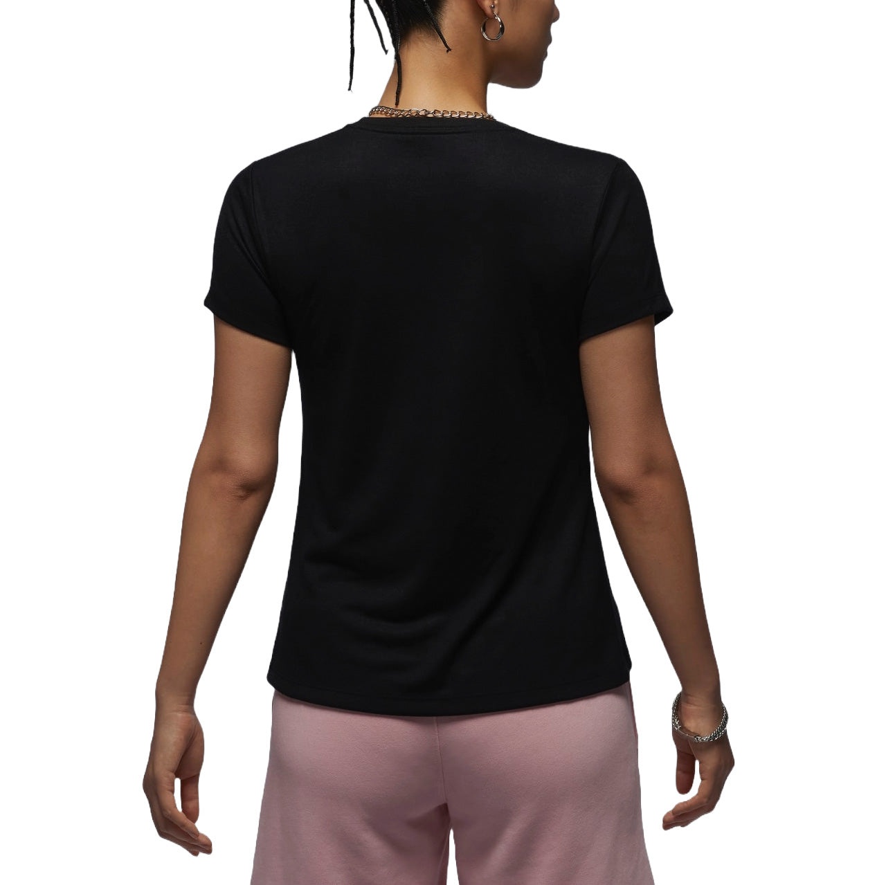 (WMNS) Air Jordan Graphic Slim T-Shirt Asia Sizing 'Black' FN5724-010 - 2