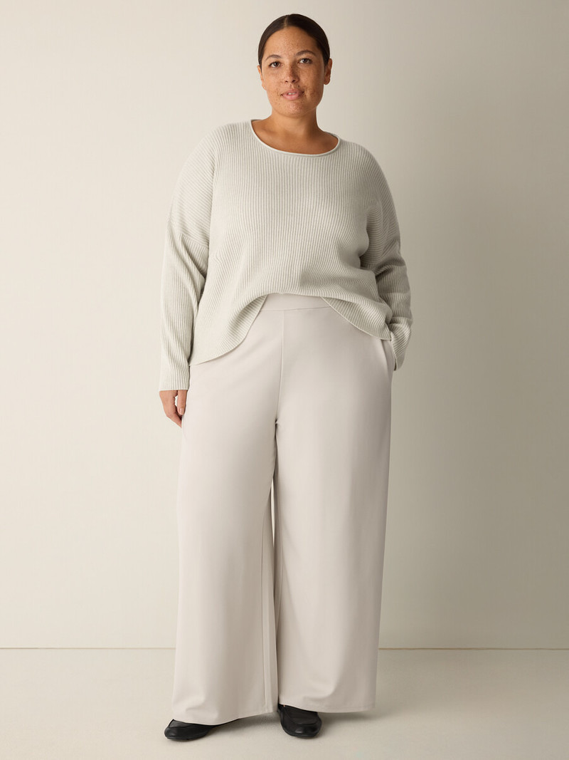 Lightweight Ponte Wide-Leg Pant 6