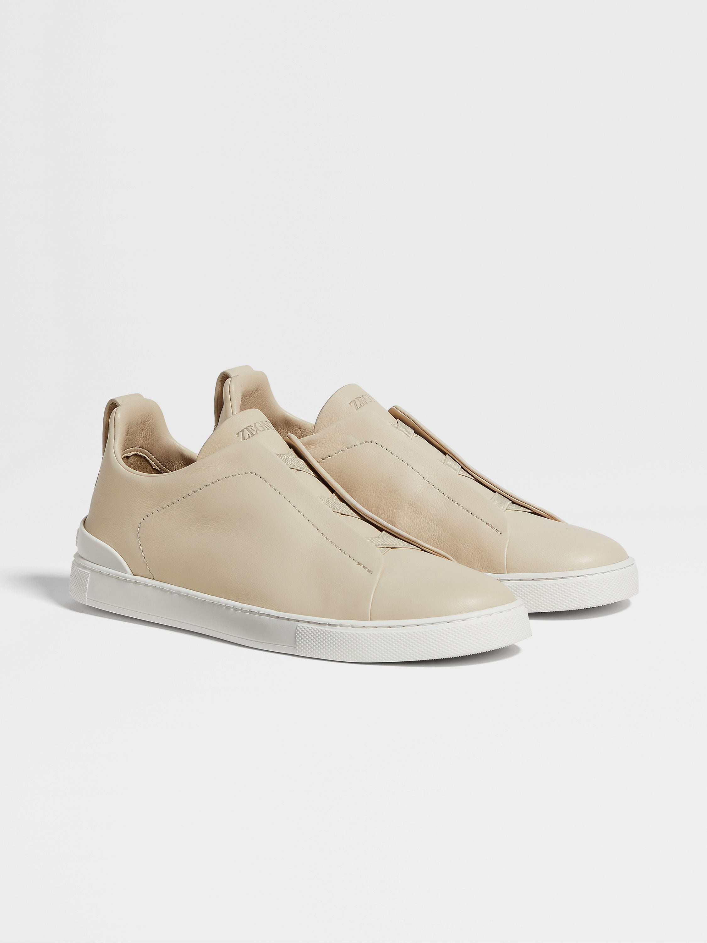 LIGHT BEIGE TRIPLE STITCH™ SECONDSKIN SNEAKERS - 1