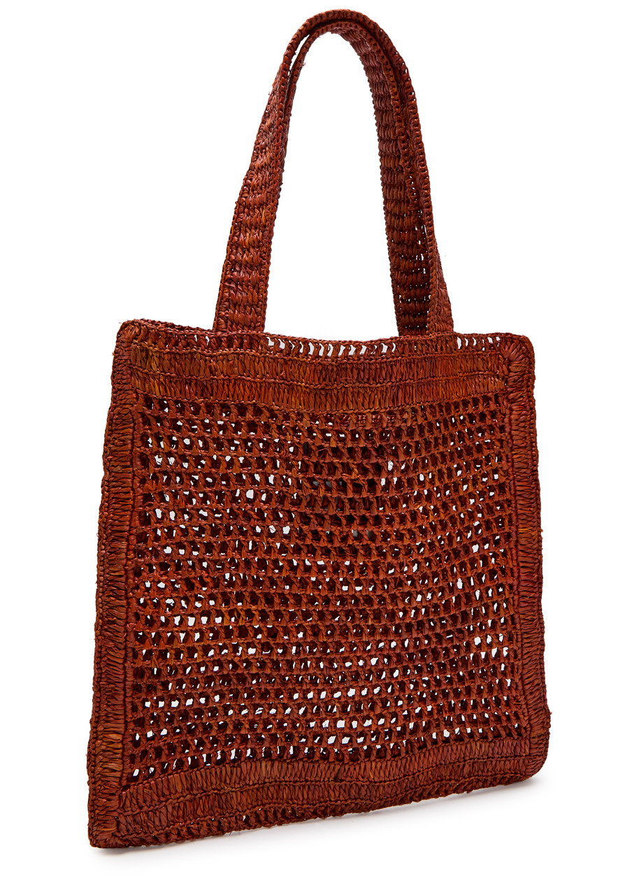 Chloe Summer Banana Logo Raffia Tote - 2