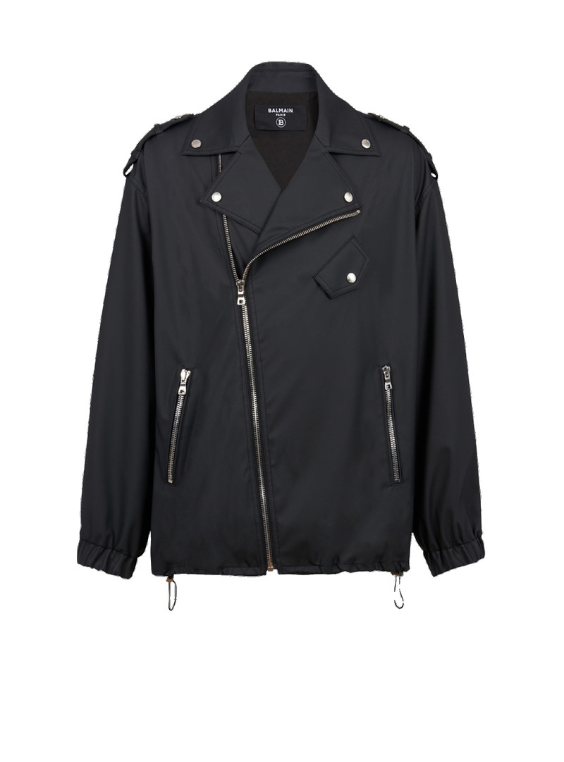 Quilted faux leather biker jacket 1