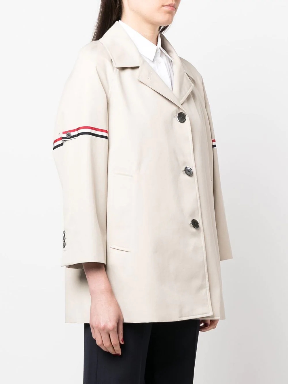 single-breasted short coat - 3