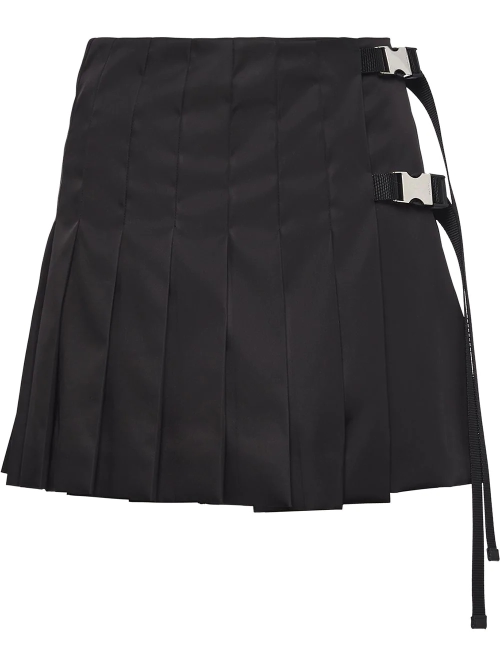 buckle pleated wrap skirt - 1