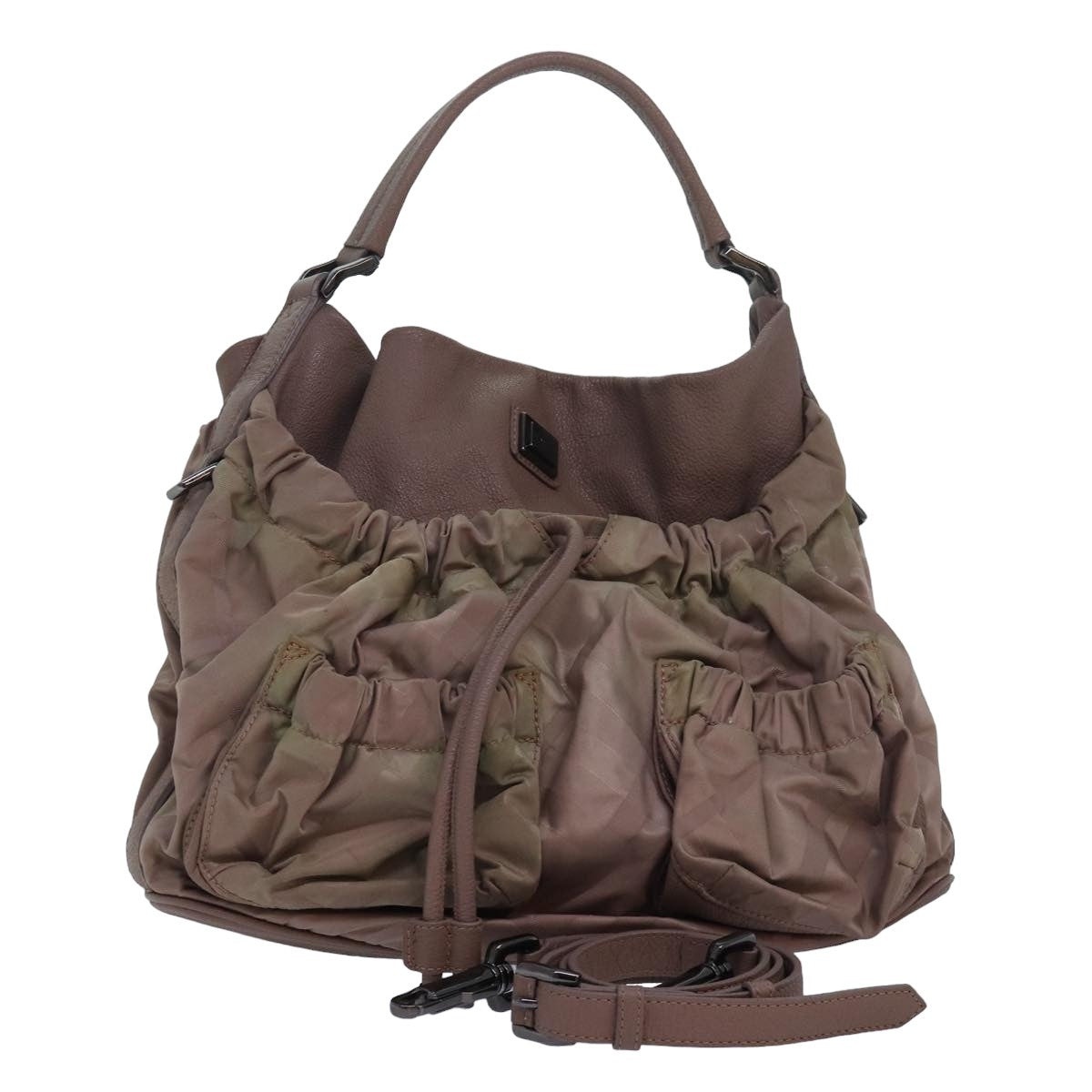 Burberry Nova Check Shoulder Bag Leather Beige - 1