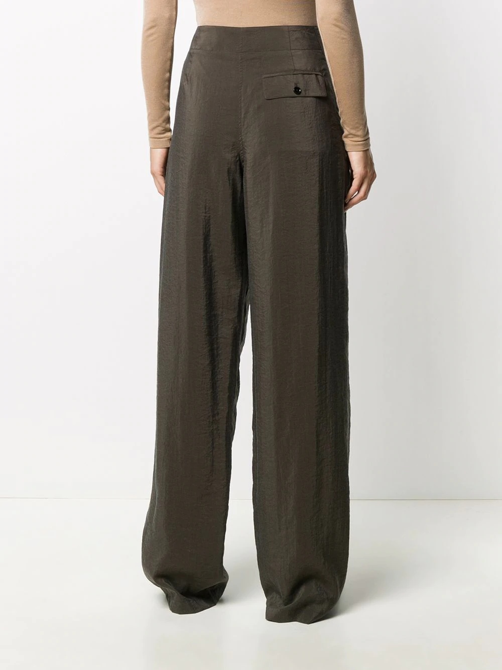 wide-leg belted trousers - 4