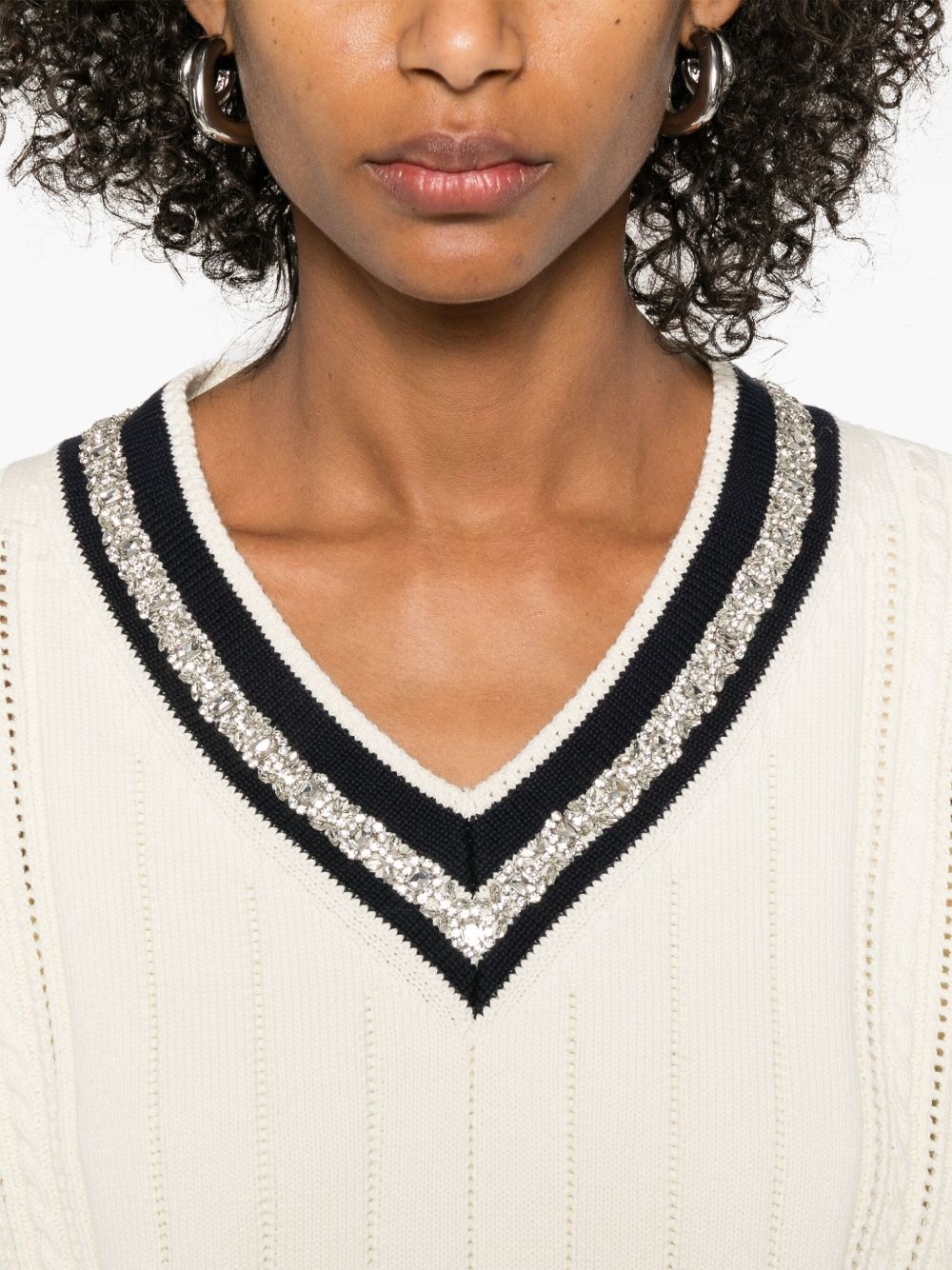 crystal-embellished sweater - 5