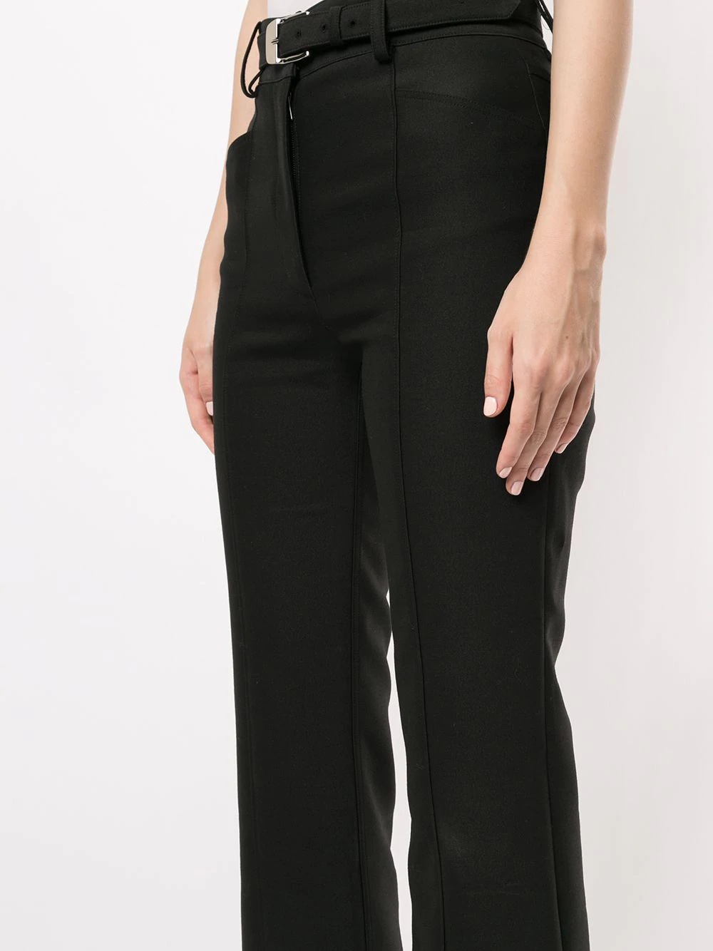 tailored flared high~waisted trousers - 5