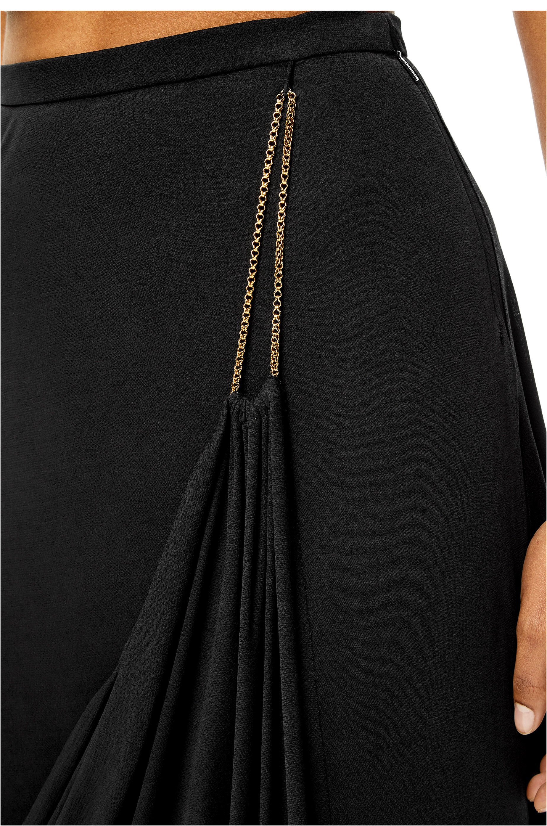 Chain draped skirt in viscose - 5