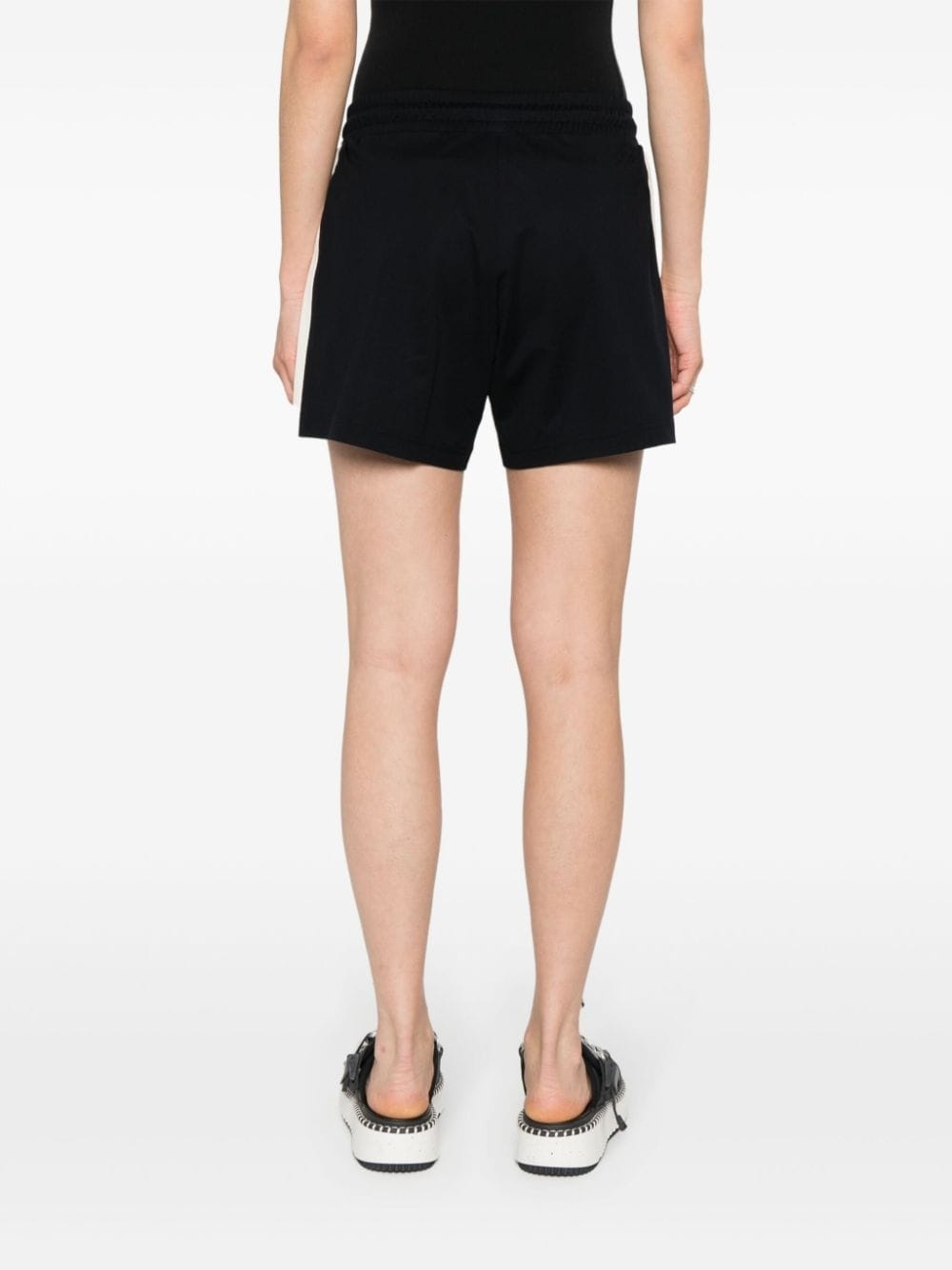 logo-appliquÃ© striped shorts - 4