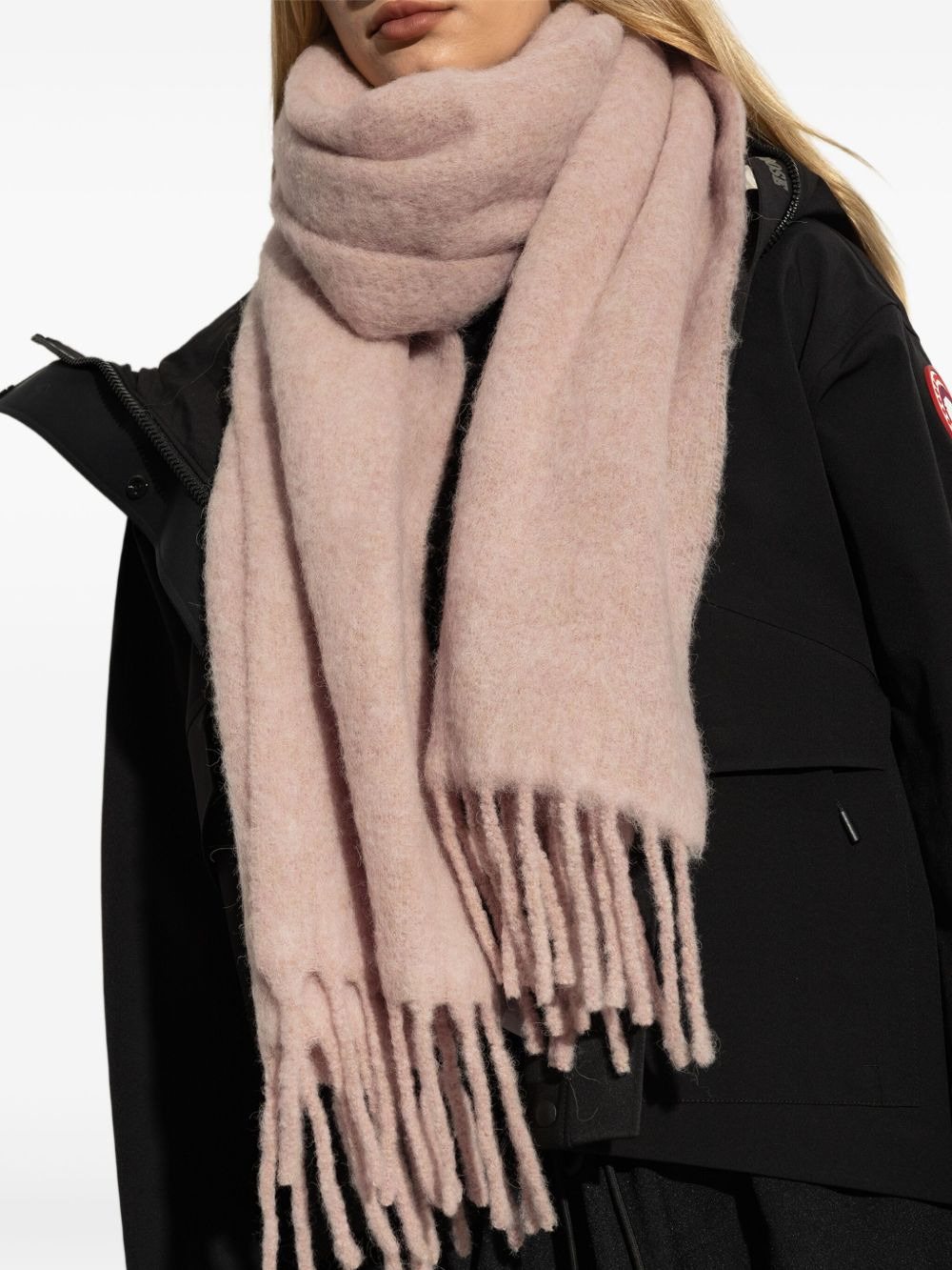 tasselled alpaca scarf - 4