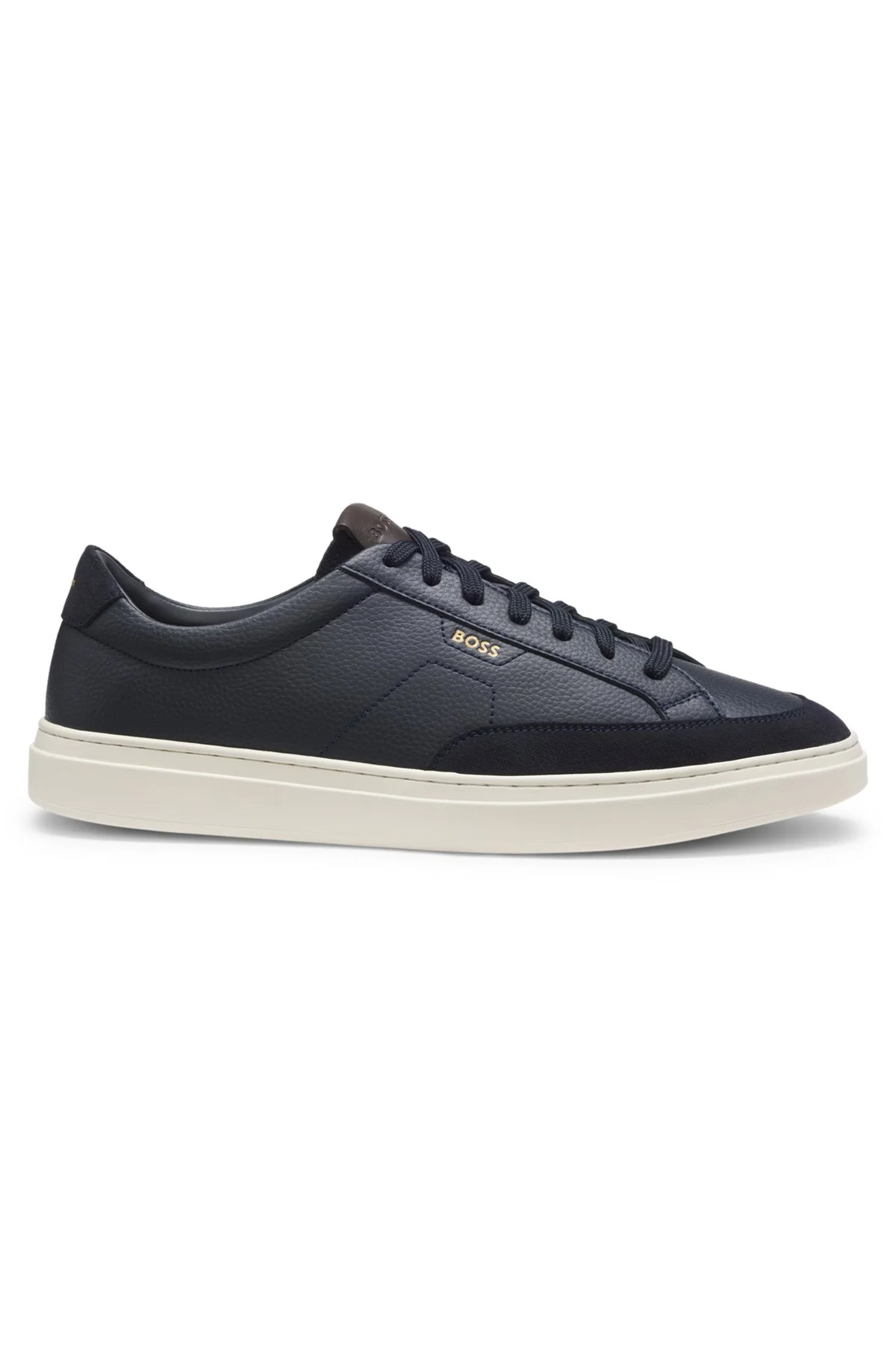 LEATHER SNEAKERS WITH SUEDE TRIMS - 1