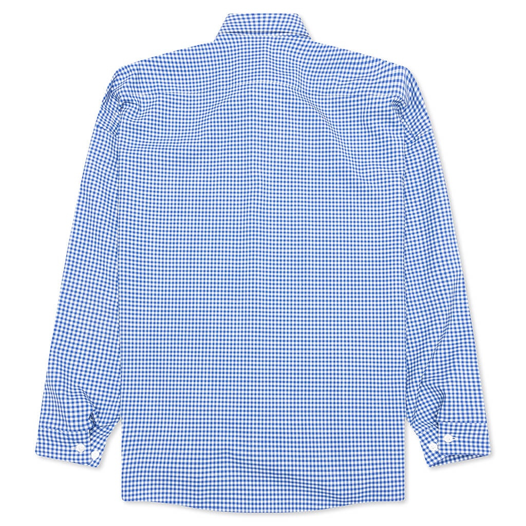 CHECKED WOOL SHIRT - BLUE/WHITE - 2