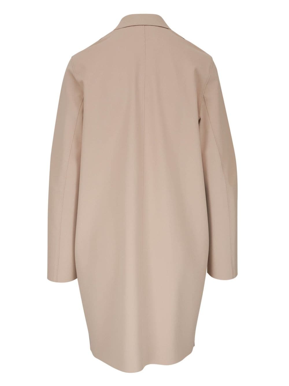 concealed-fastening single-breasted coat - 2