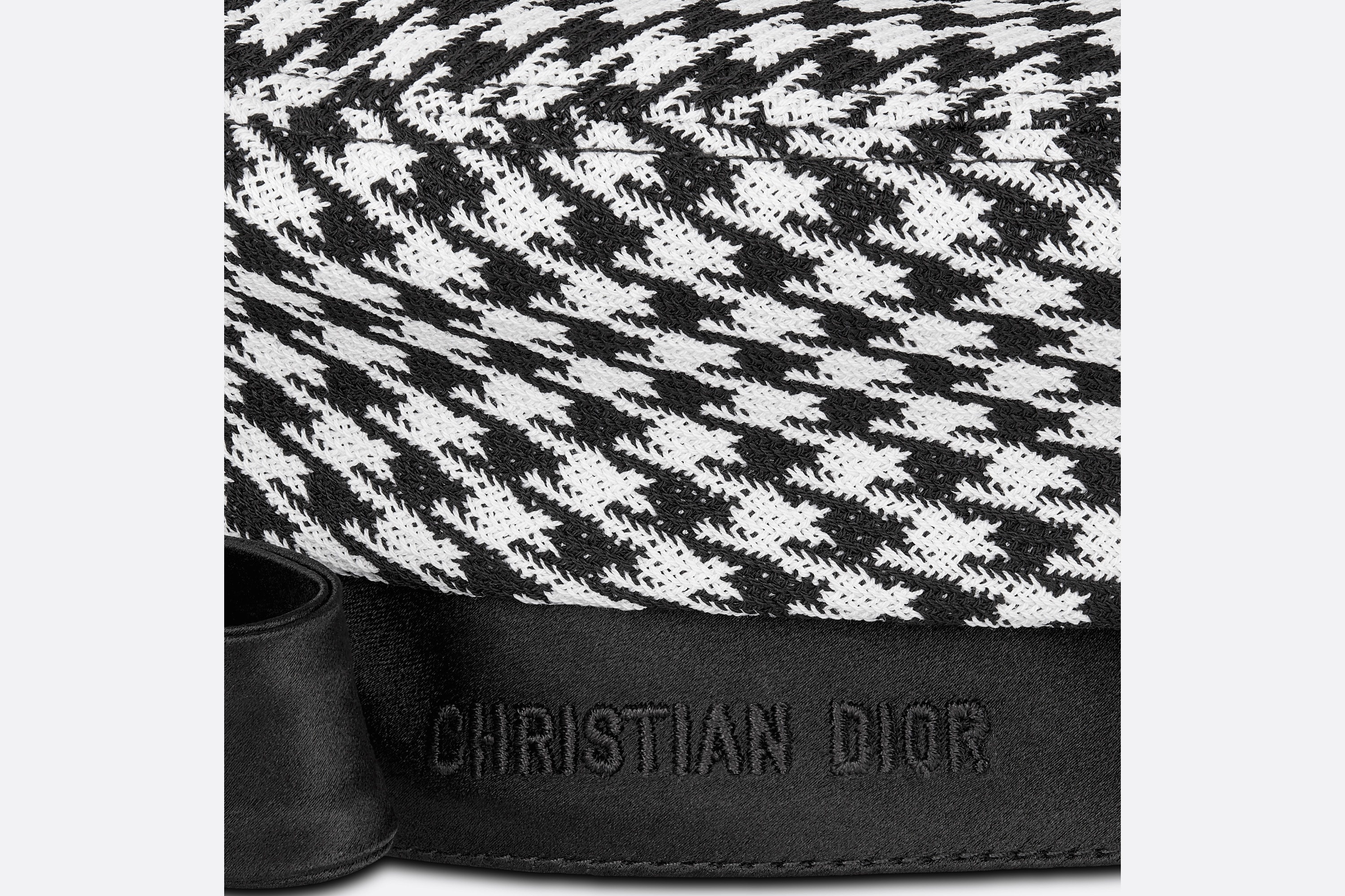 Dior Arty Houndstooth Beret with Bow - 6