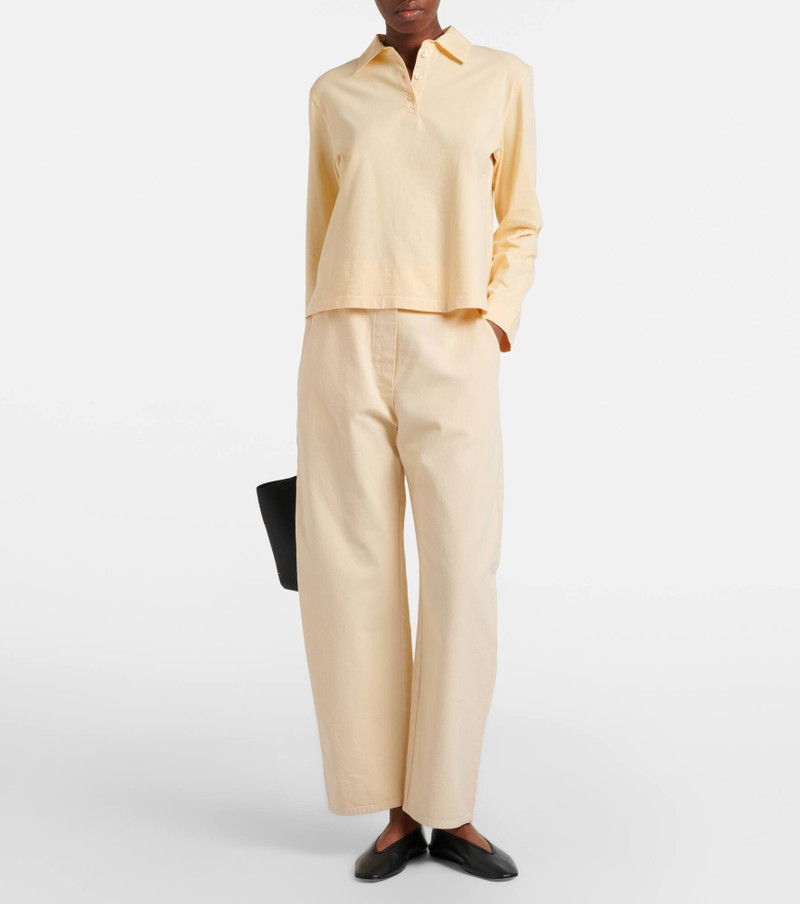 LESET Chloe cotton barrel-leg pants outlook