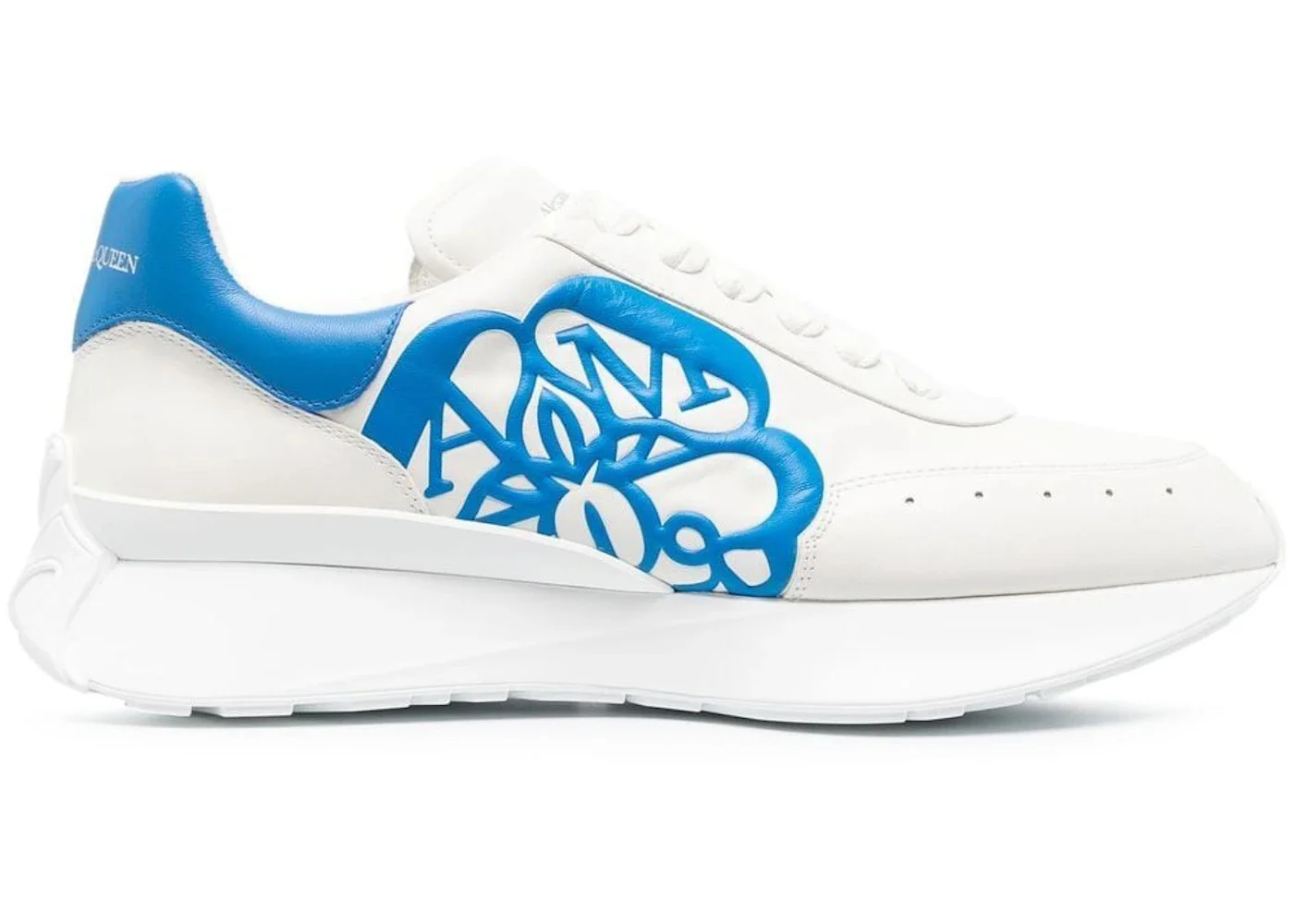 Alexander McQueen Sprint Runner White Cerulean Blue - 1