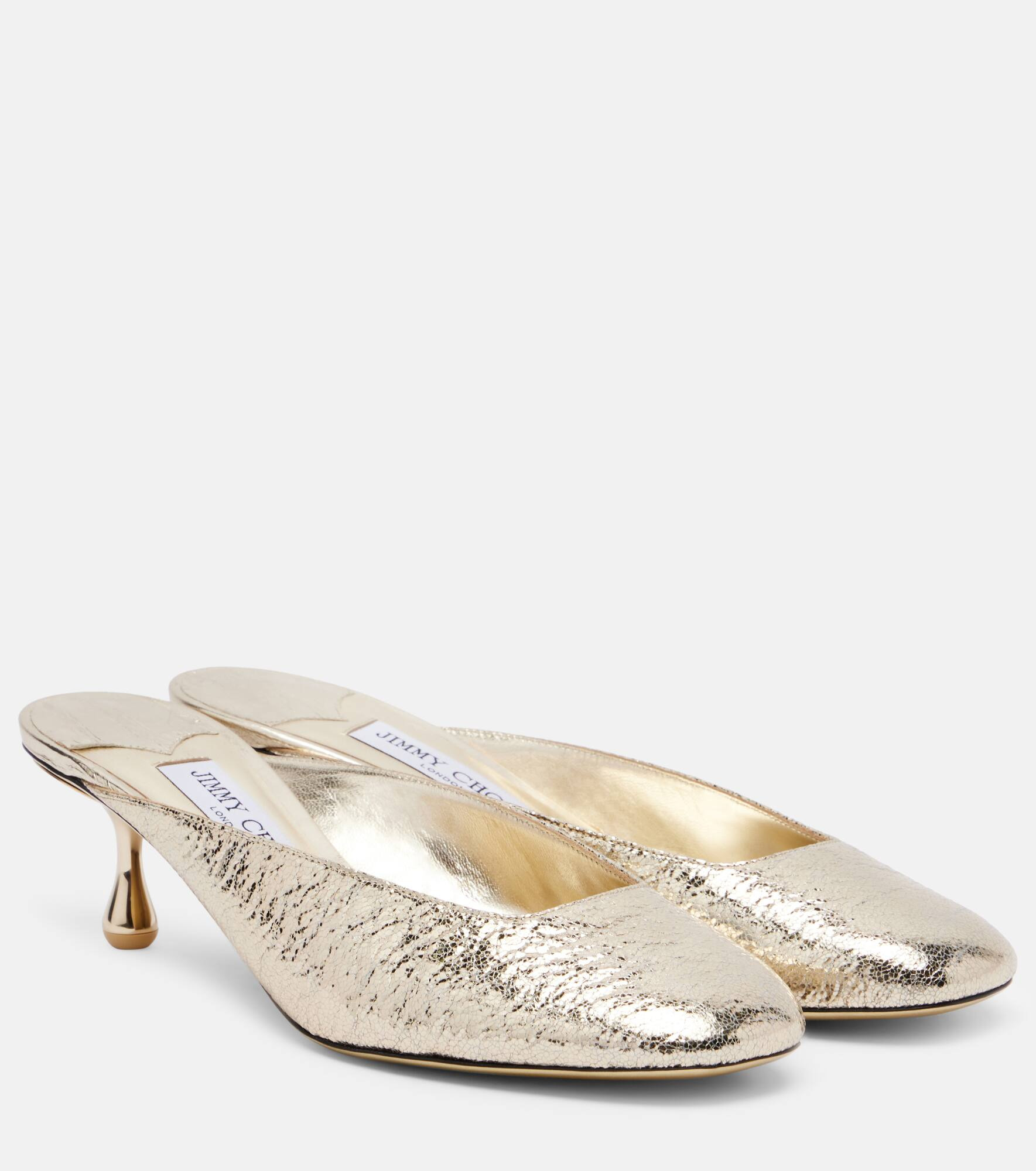 Pixie 50 metallic-effect mules - 1