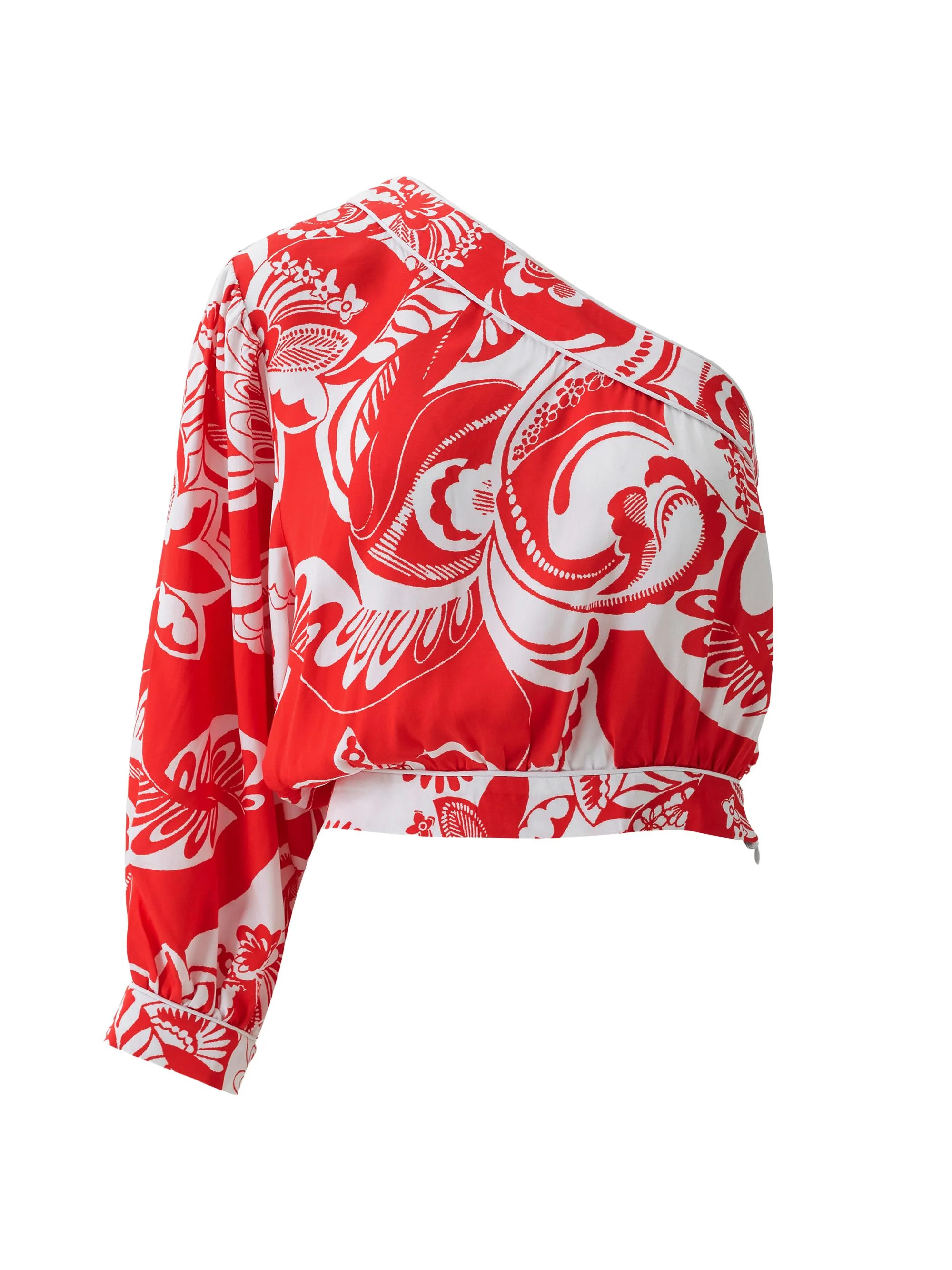 Women's High Summer Rania Printed One-Shoulder Top - Floral - 1