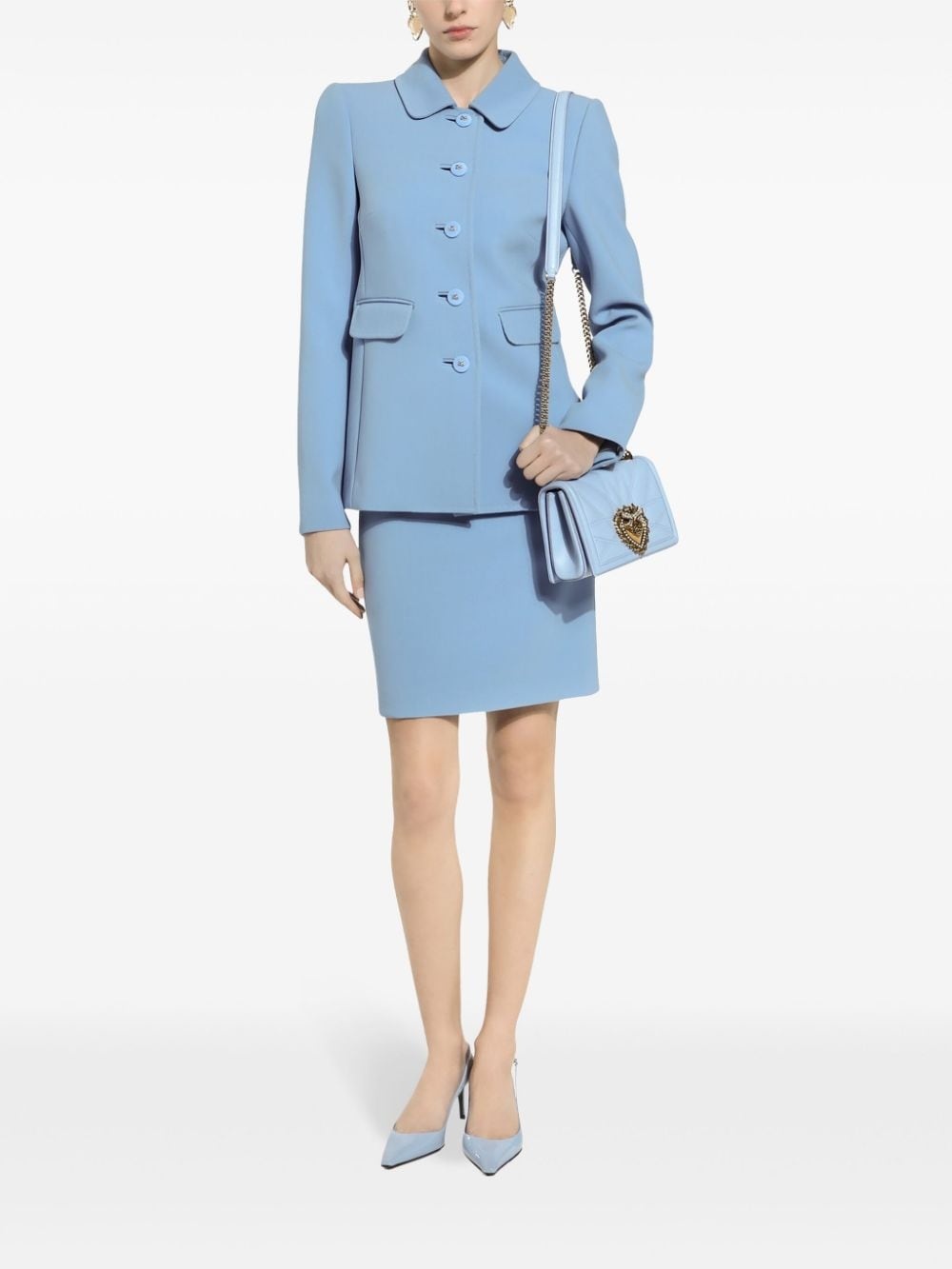 buttoned flap pocket blazer - 3