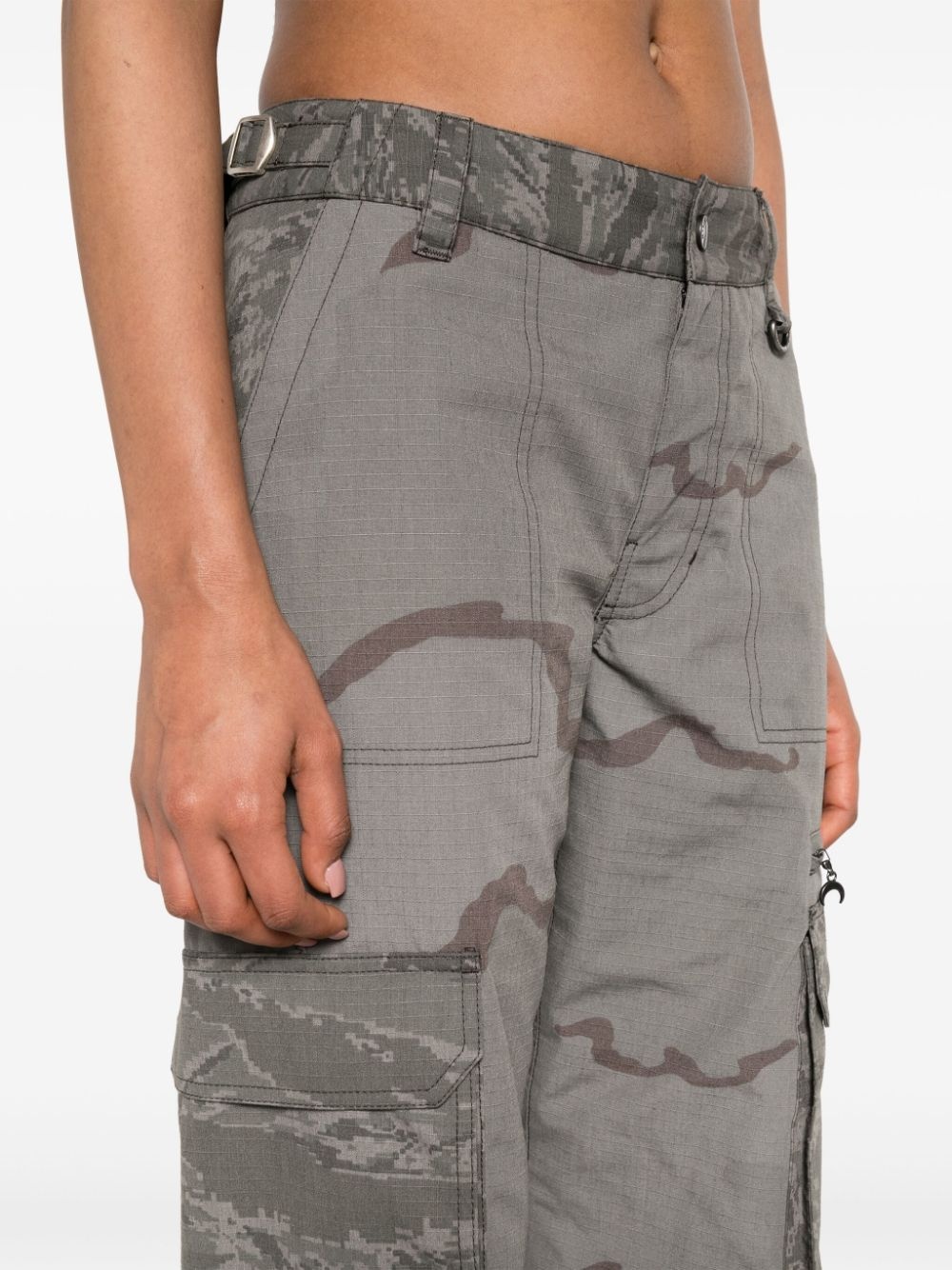 Regenerated wide-leg cargo trousers - 5