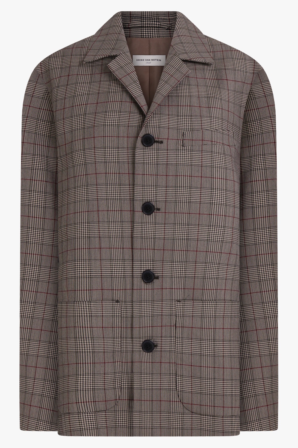 BAYOS WOOL CHECK JACKET | SAND - 1