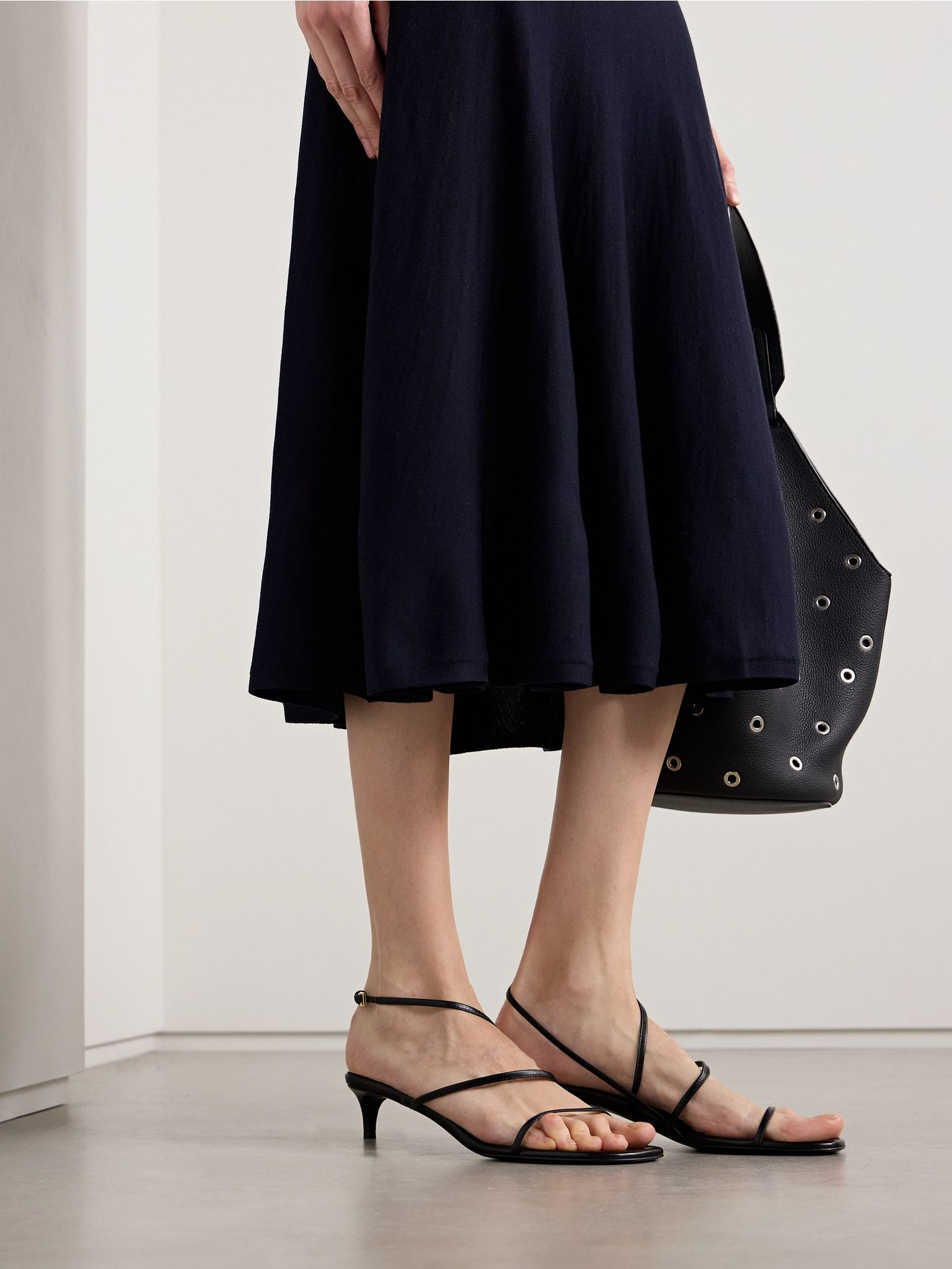 Loop leather sandals Black - 2