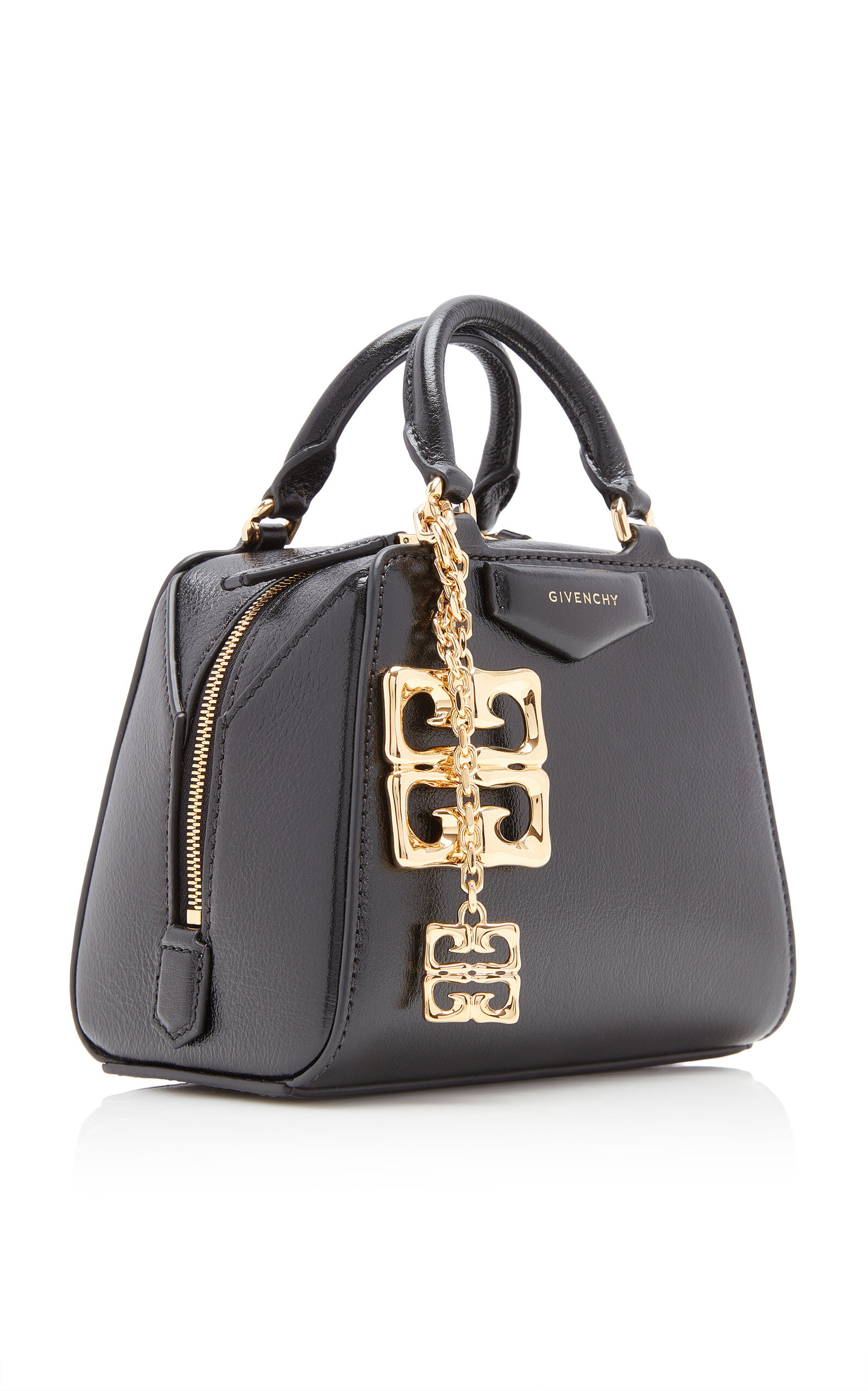 Mini Antigona Cube Leather Top Handle Bag black - 3