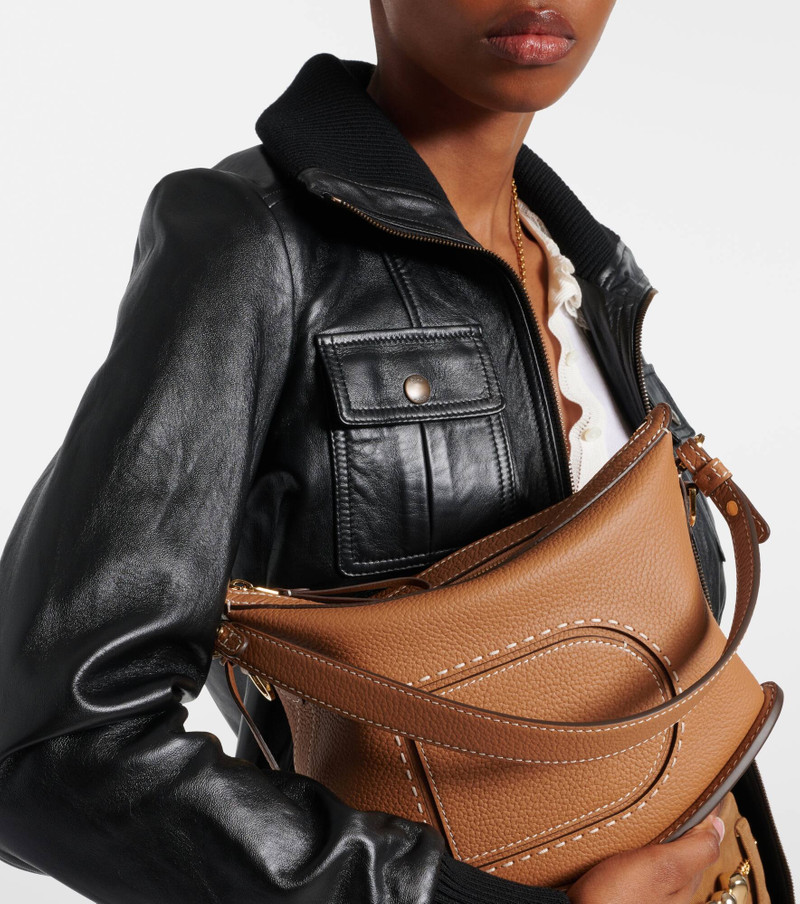 Pin Swing Surpiqué leather shoulder bag 7