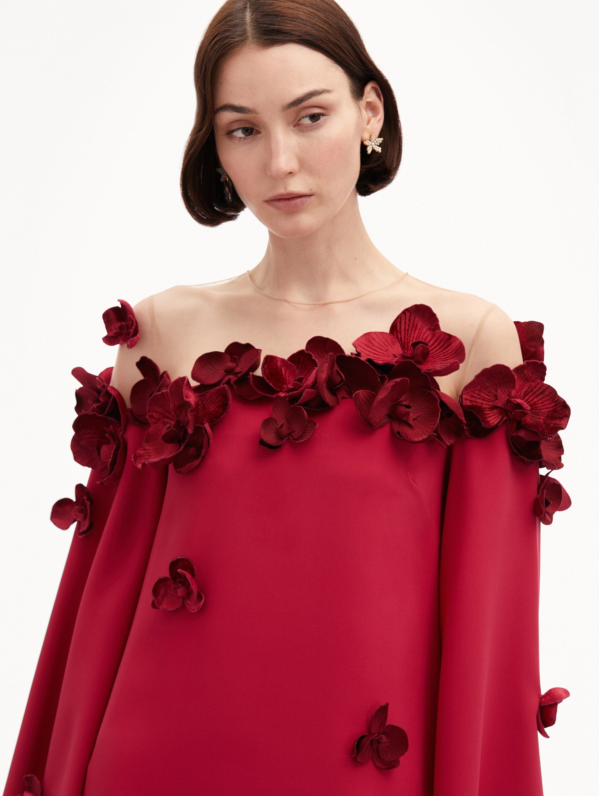 ORCHID ILLUSION NECKLINE CAFTAN - 5