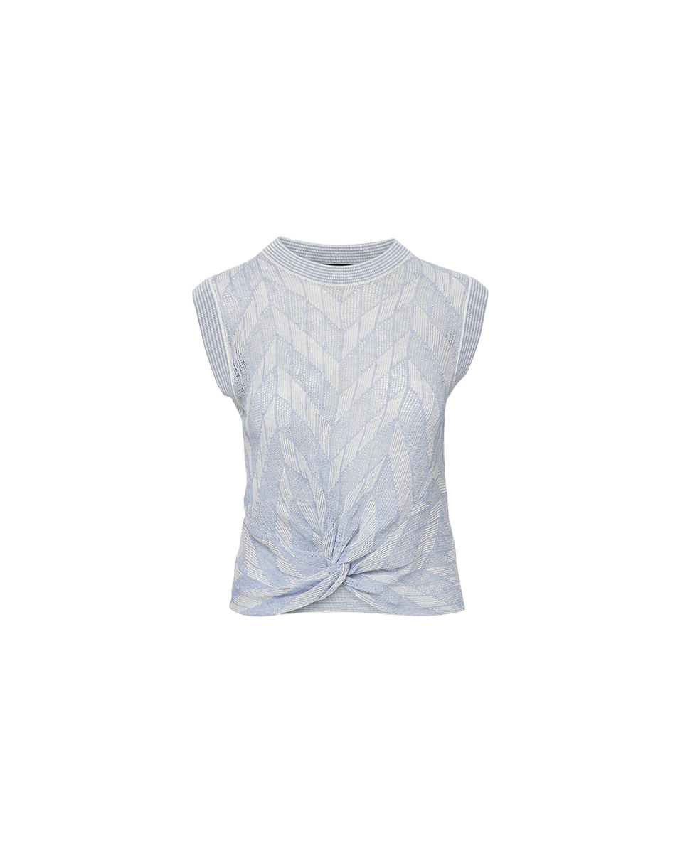 KELLEN TWIST-FRONT SWEATER - 1