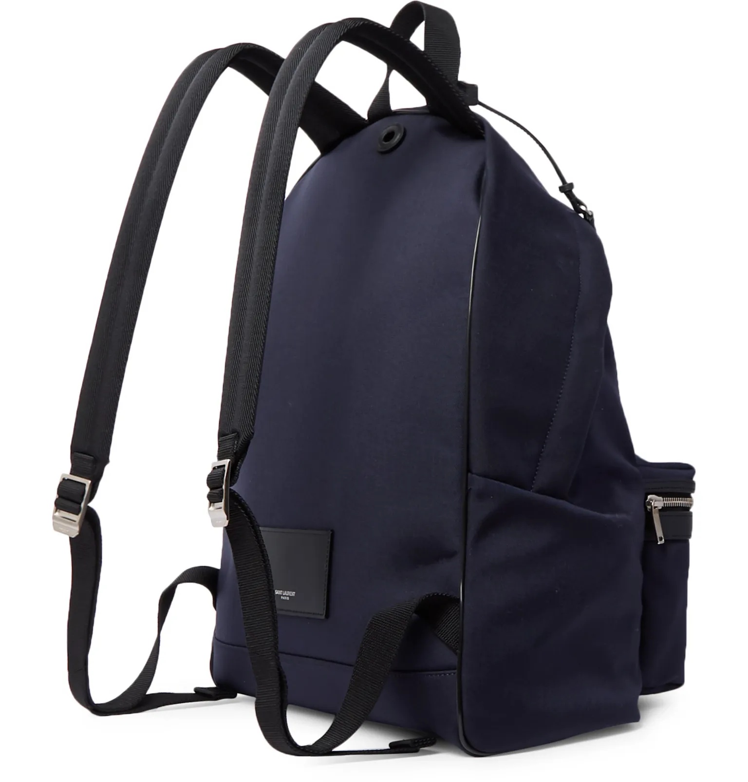 City Leather-Trimmed Canvas Backpack - 4