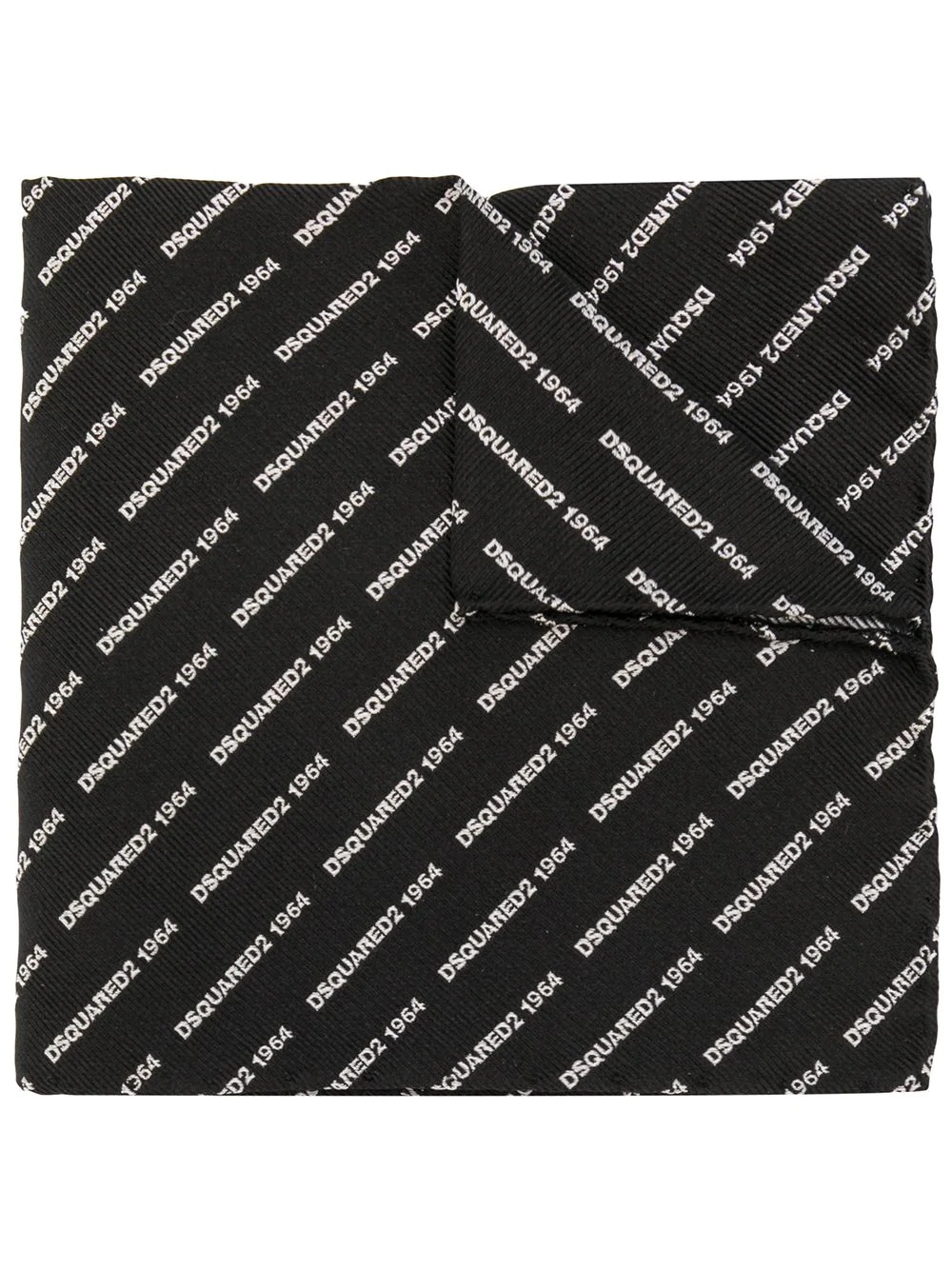 logo embroidered pocket square - 1