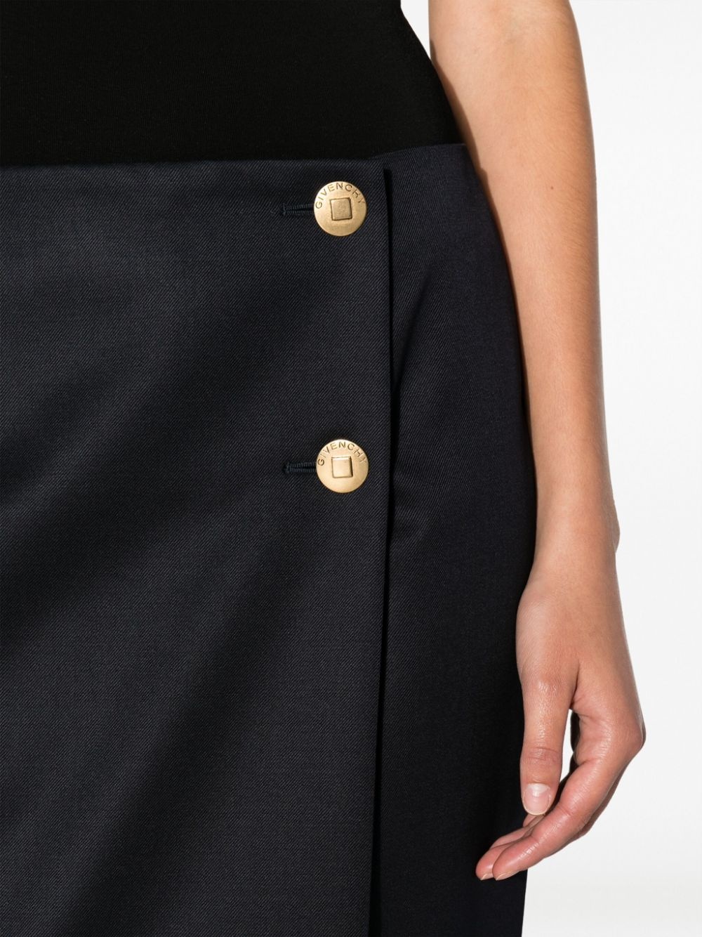 wool-blend straight skirt - 5