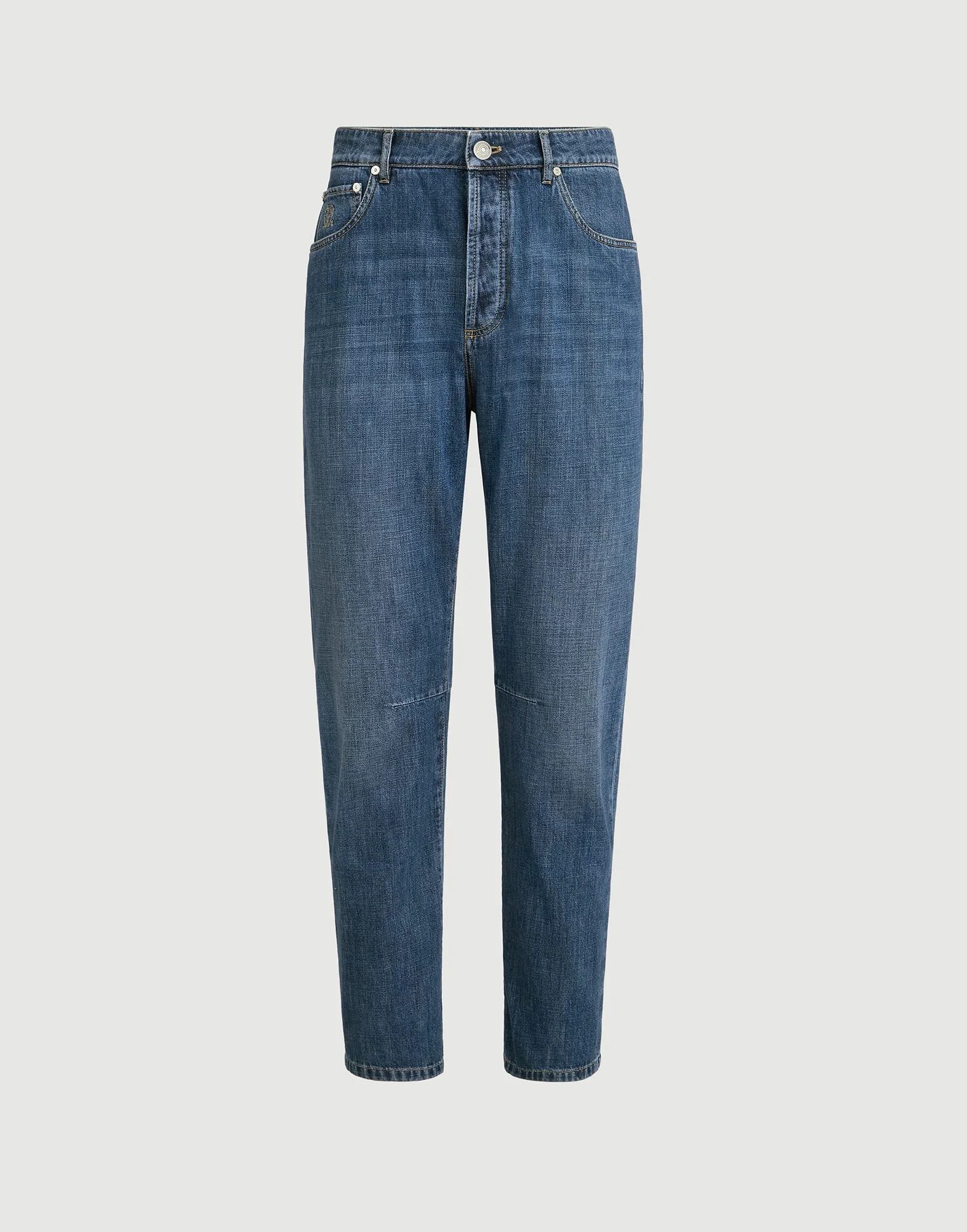 Lightweight denim five-pocket trousers - 1