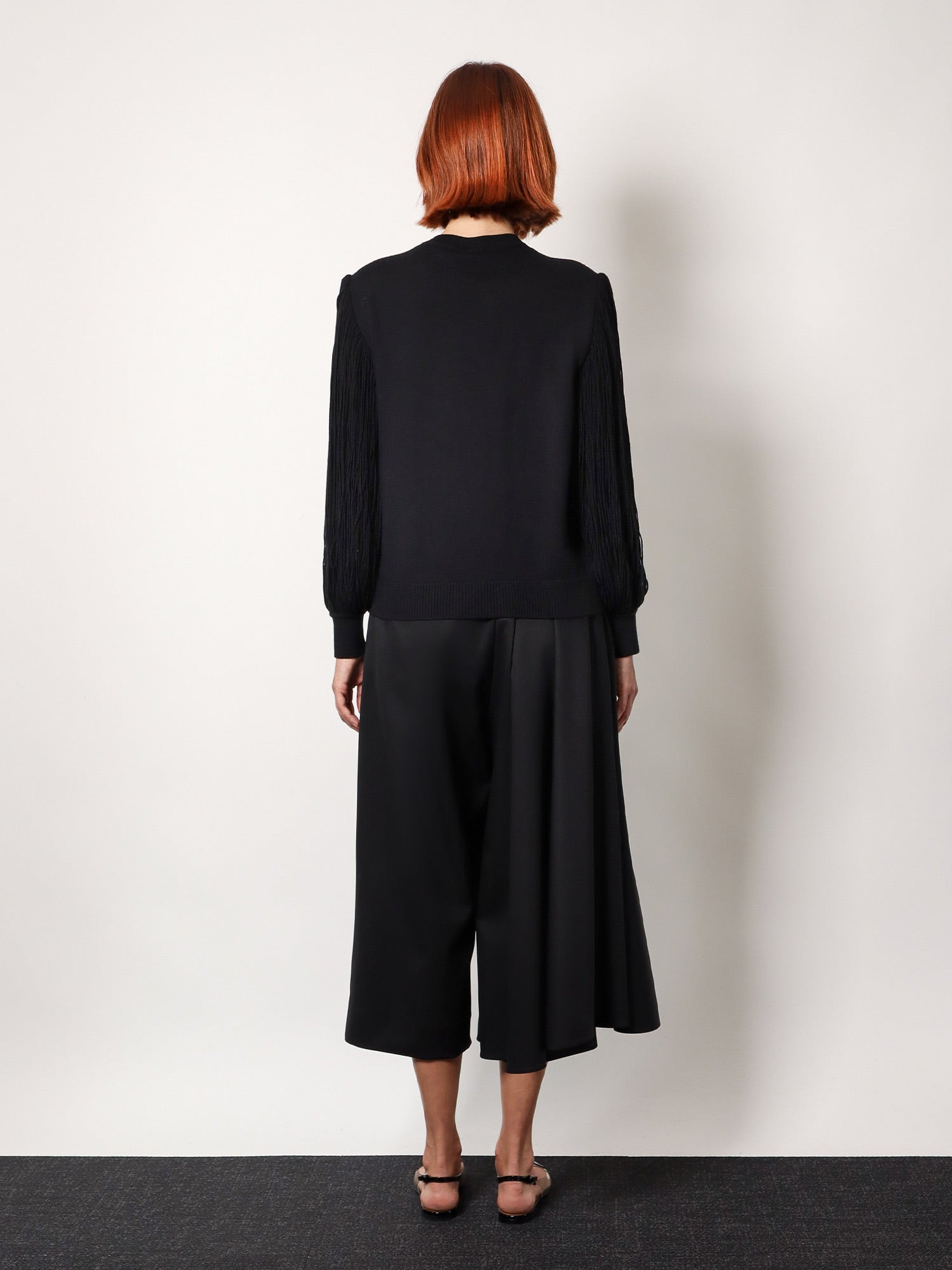 Wool Sweater With Fringes Detail - 3