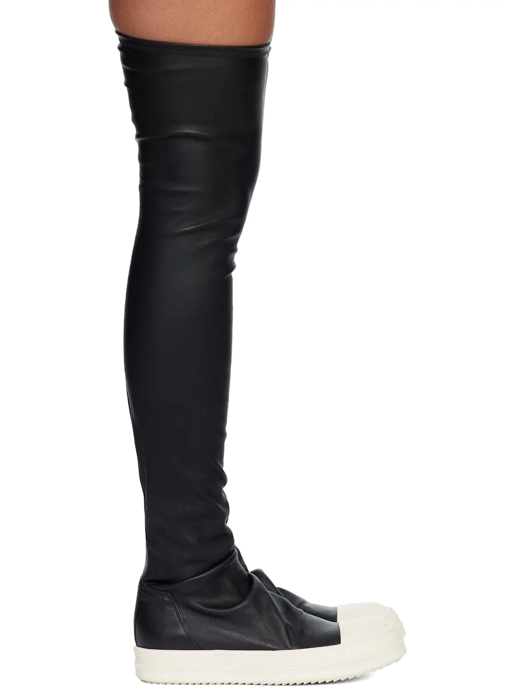 Black Temple High Stocking Sneaks Sneakers - 1